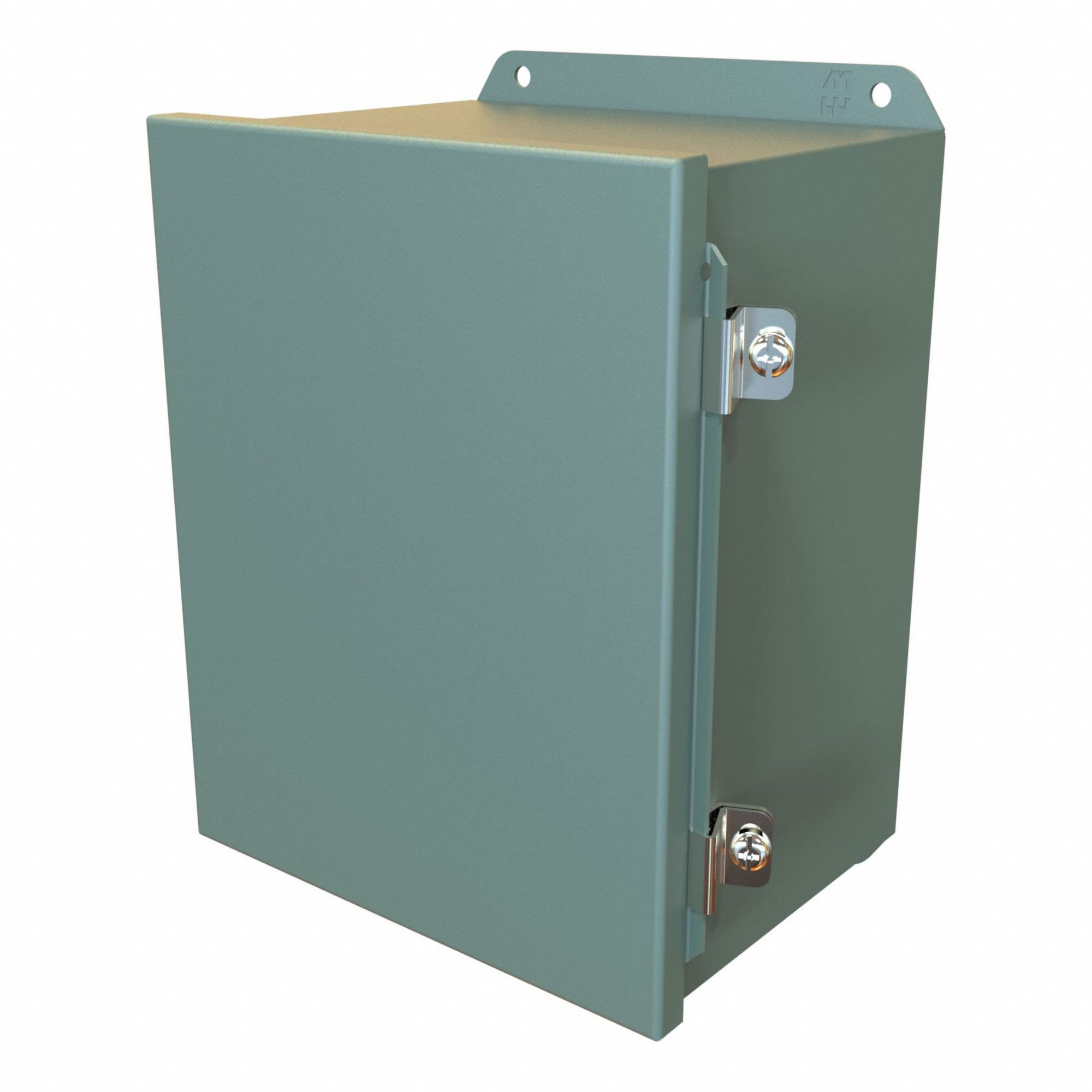 Electrical Enclosure: Steel, 10 in x 8 in x 6 in, NEMA 12/13/3R/4, Solid Cover, Hinged