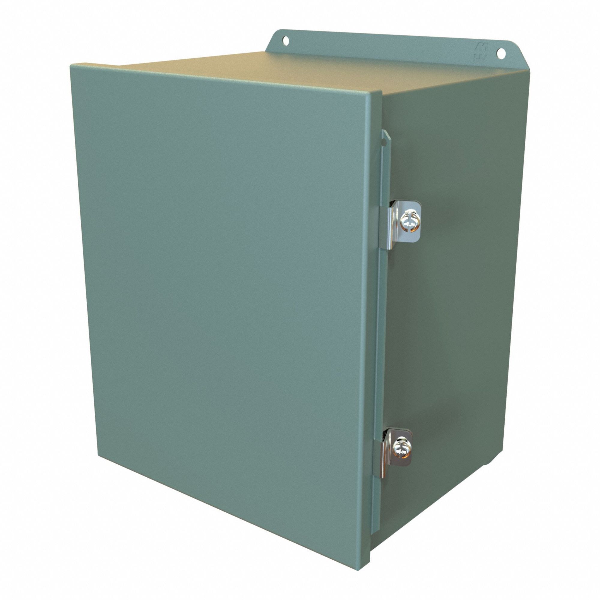 Electrical Enclosure: Steel, 12 in x 10 in x 8 in, NEMA 12/13/3R/4, Solid Cover, Hinged