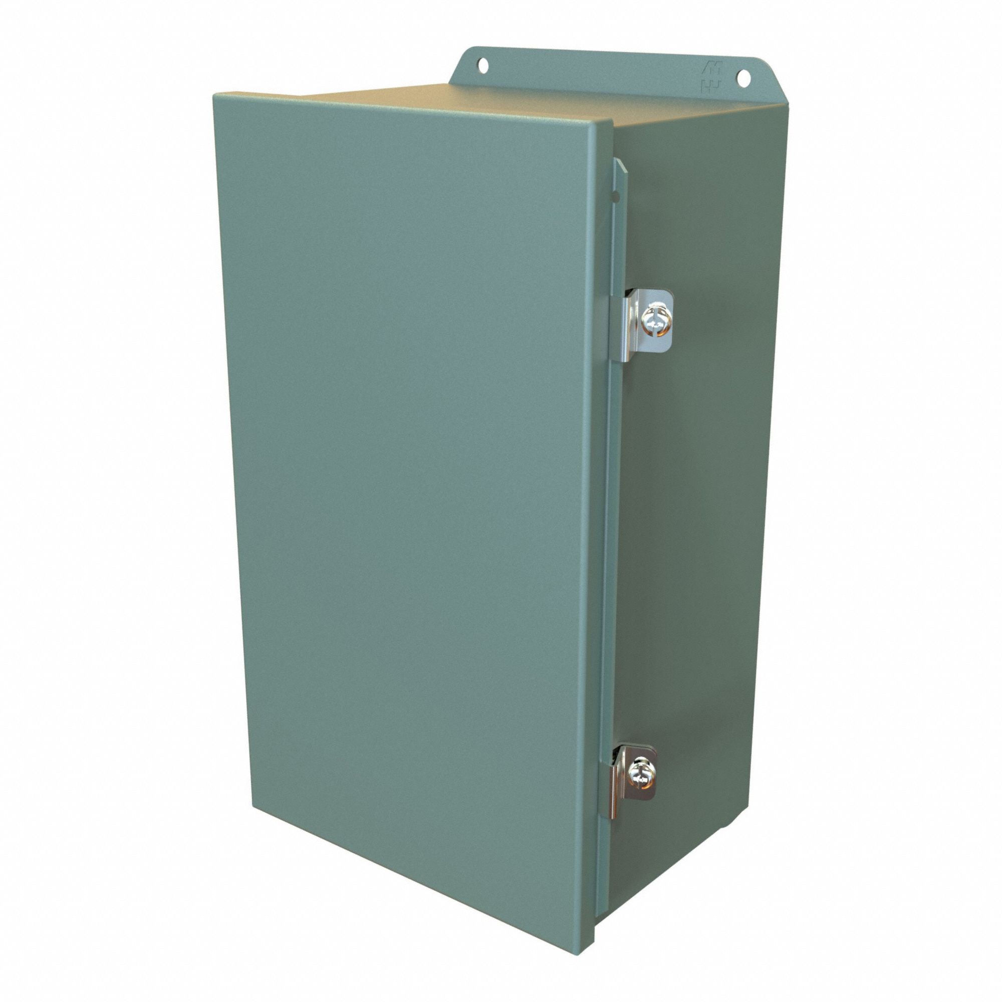 Electrical Enclosure: Steel, 14 in x 8 in x 6 in, NEMA 12/13/3R/4, Solid Cover, Hinged