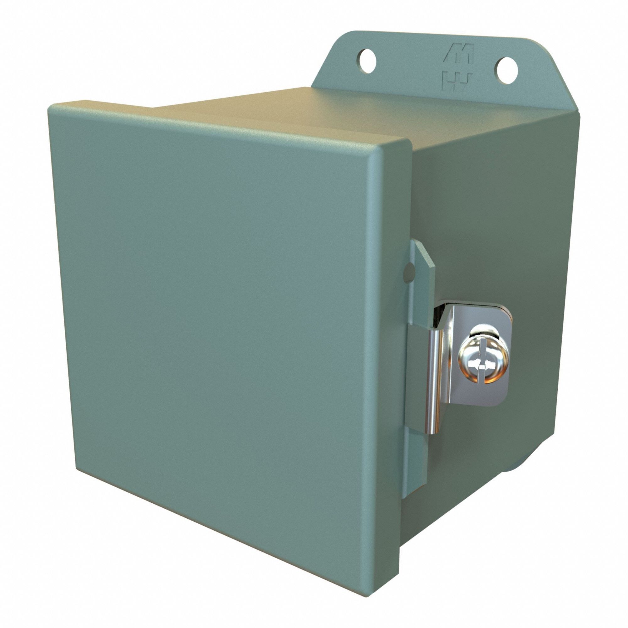 Electrical Enclosure: Steel, 4 in x 4 in x 4 in, NEMA 12/13/3R/4, Solid Cover, Hinged