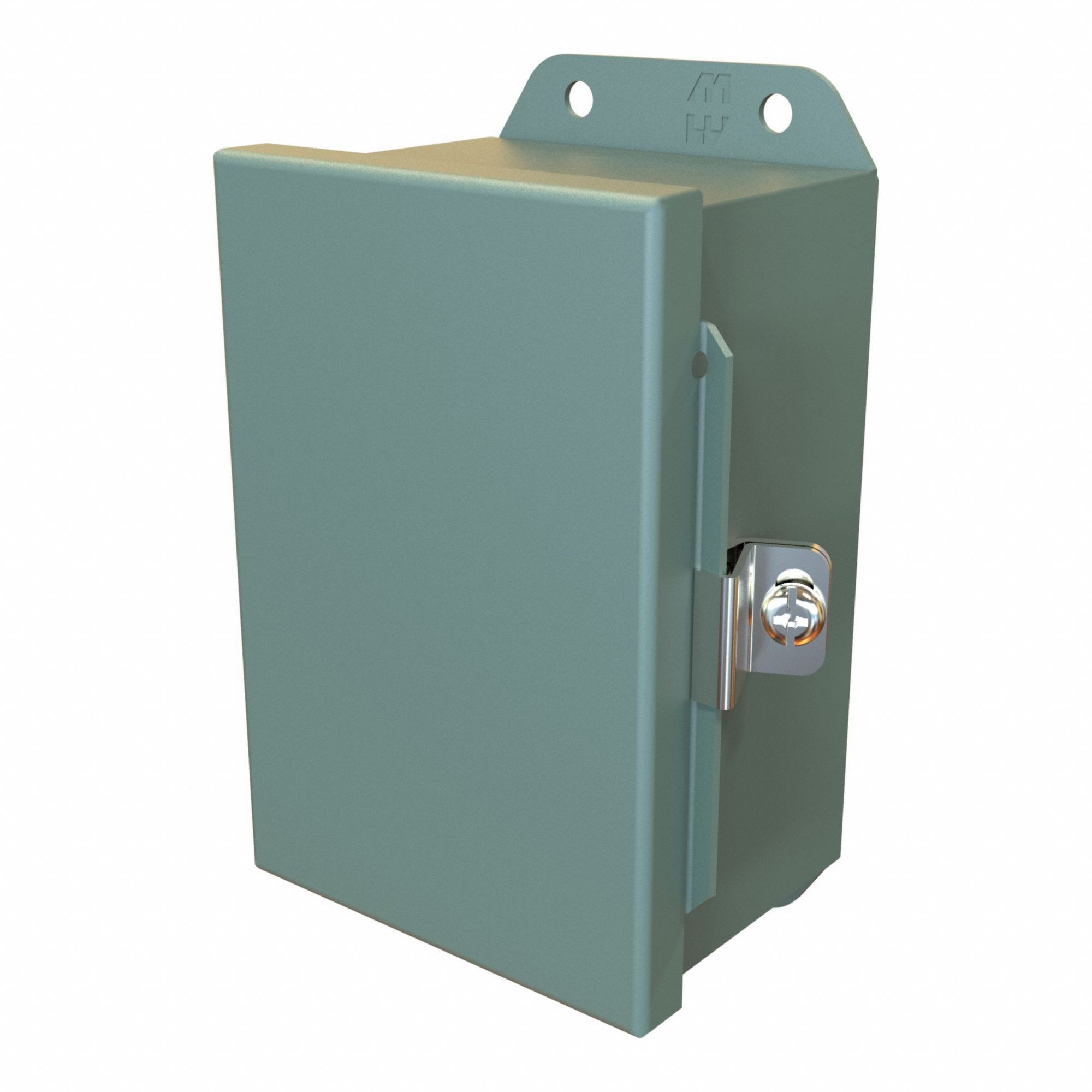 Electrical Enclosure: Steel, 6 in x 4 in x 3 in, NEMA 12/13/3R/4, Solid Cover, Hinged