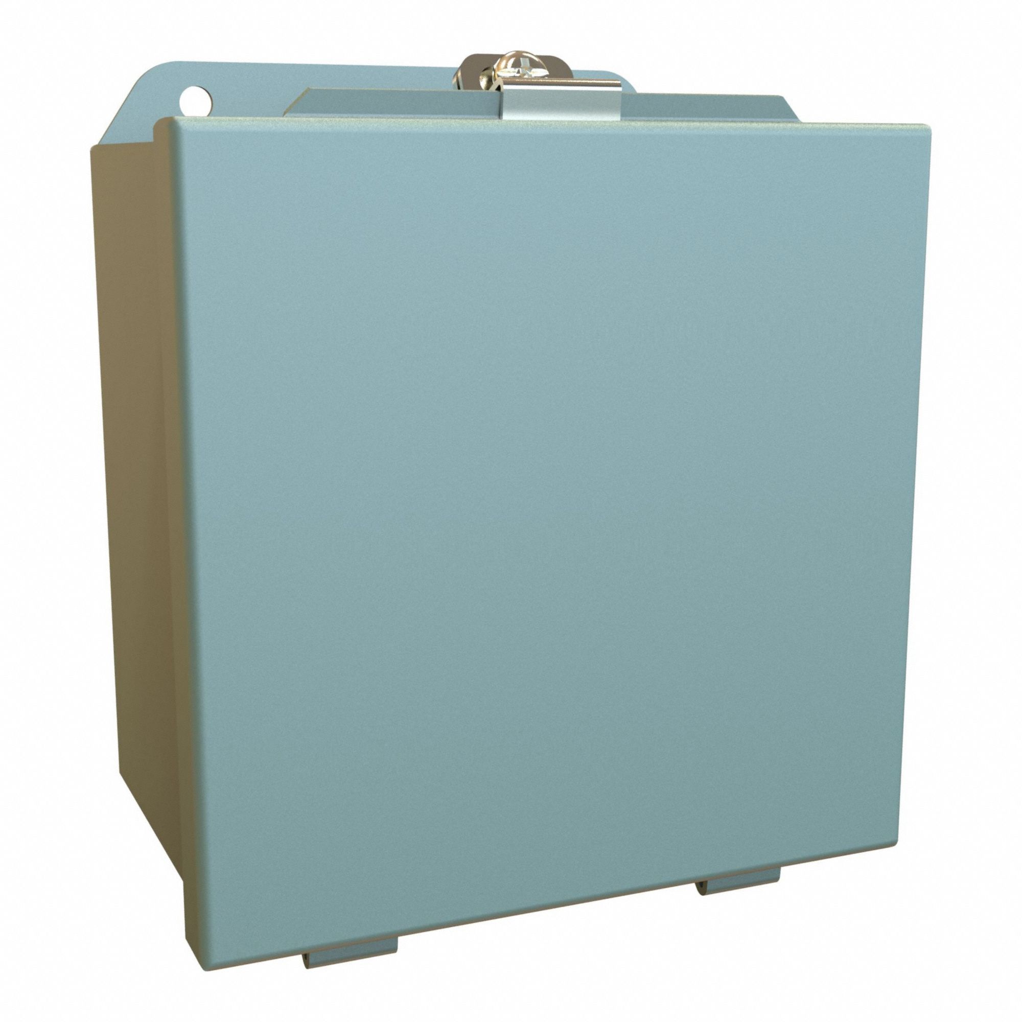 Enclosure: Steel, 6 in x 6 in x 4 in, NEMA 12/13/3R/4, Solid Cover, Clamp On