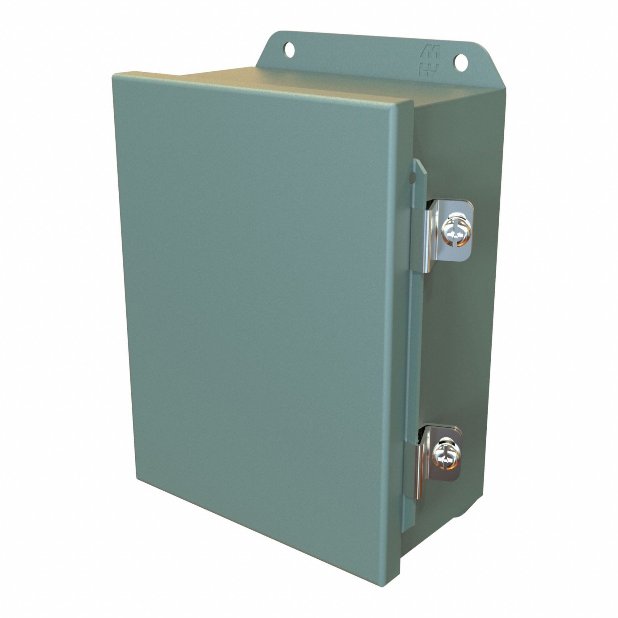 Electrical Enclosure: Steel, 8 in x 6 in x 4 in, NEMA 12/13/3R/4, Solid Cover, Hinged