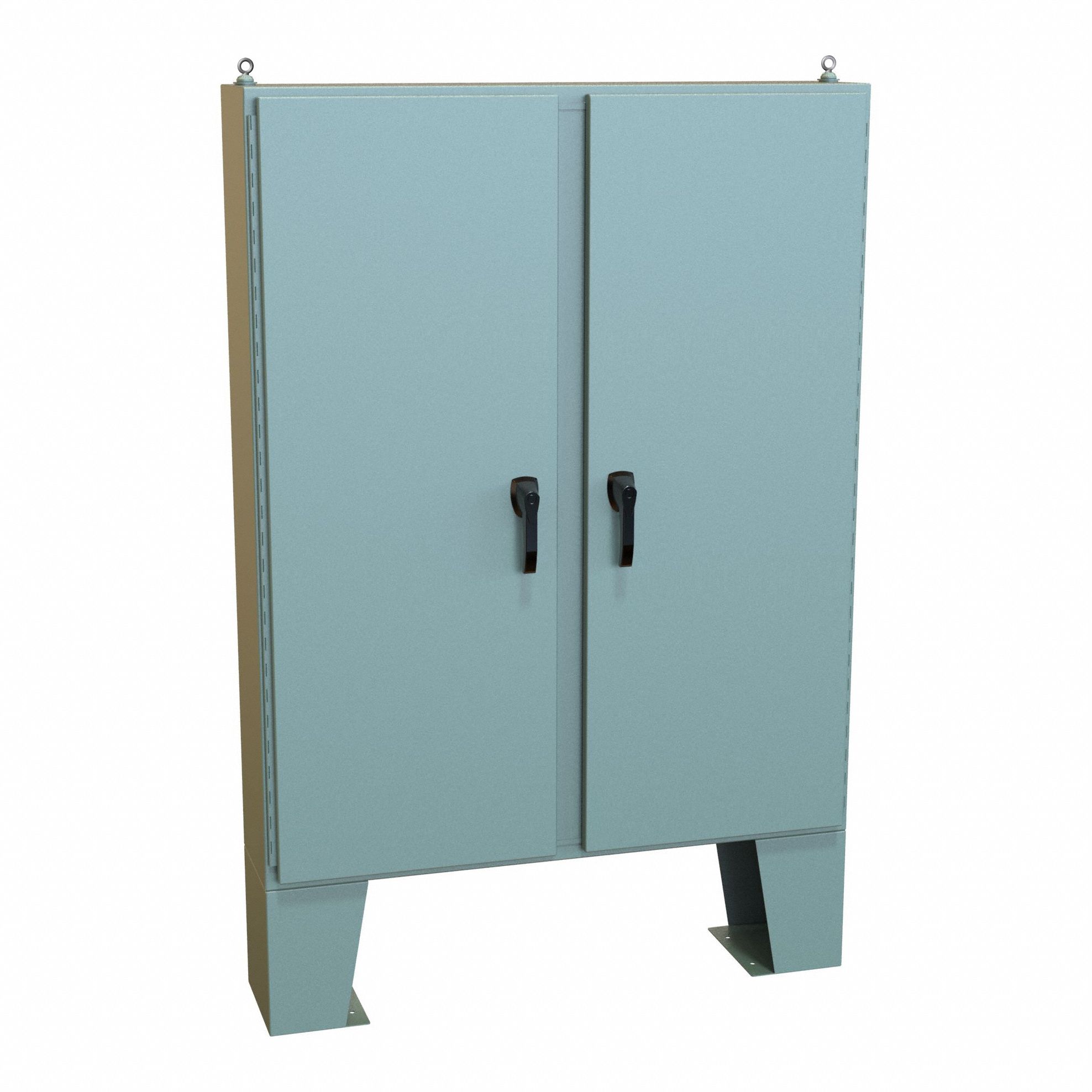 Electrical Enclosure: Steel, 60 in x 48 in x 11 in, NEMA 12/13/3R/4, w/Panel, Solid Cover