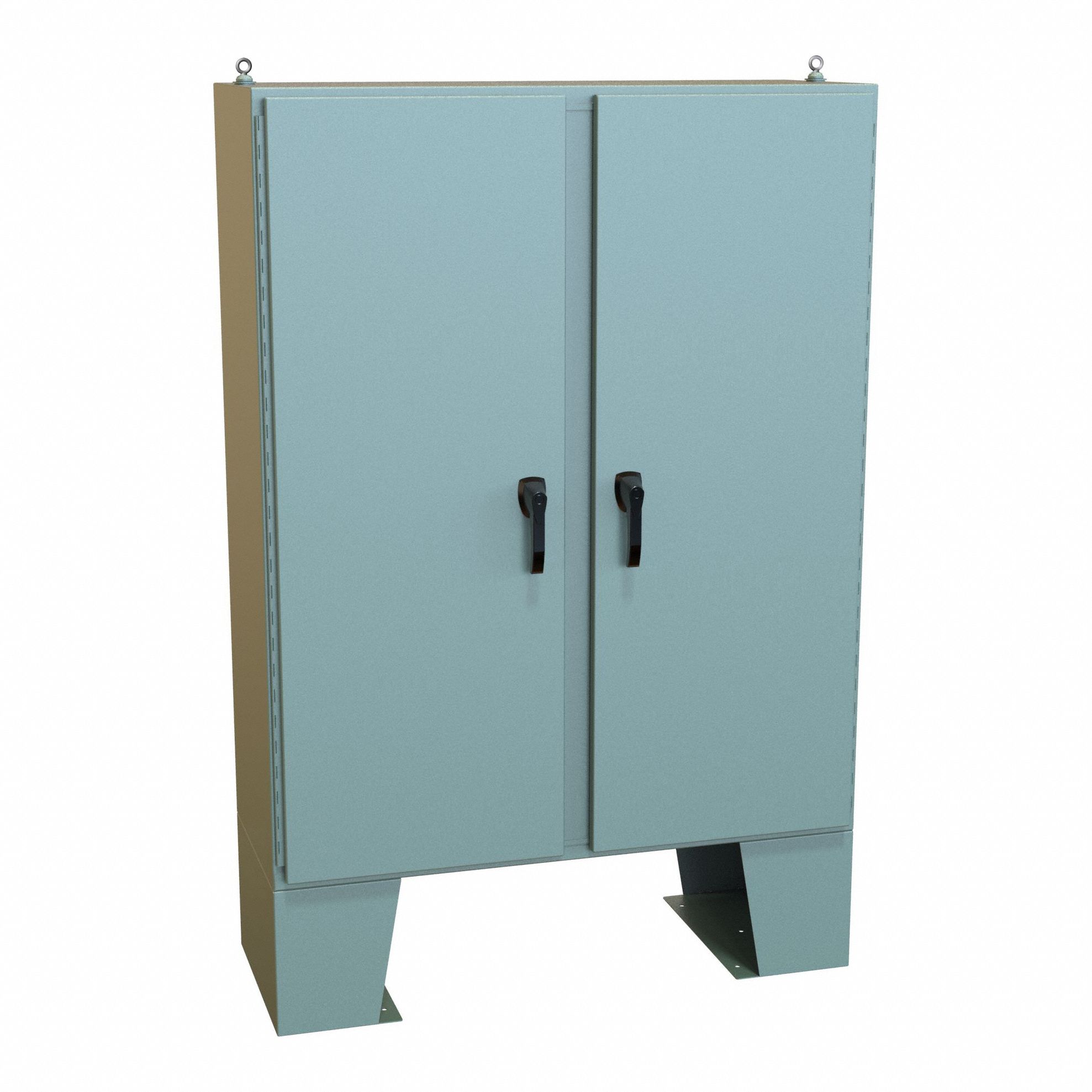 Electrical Enclosure: Steel, 60 in x 48 in x 19 in, NEMA 12/13/3R/4, w/Panel, Solid Cover
