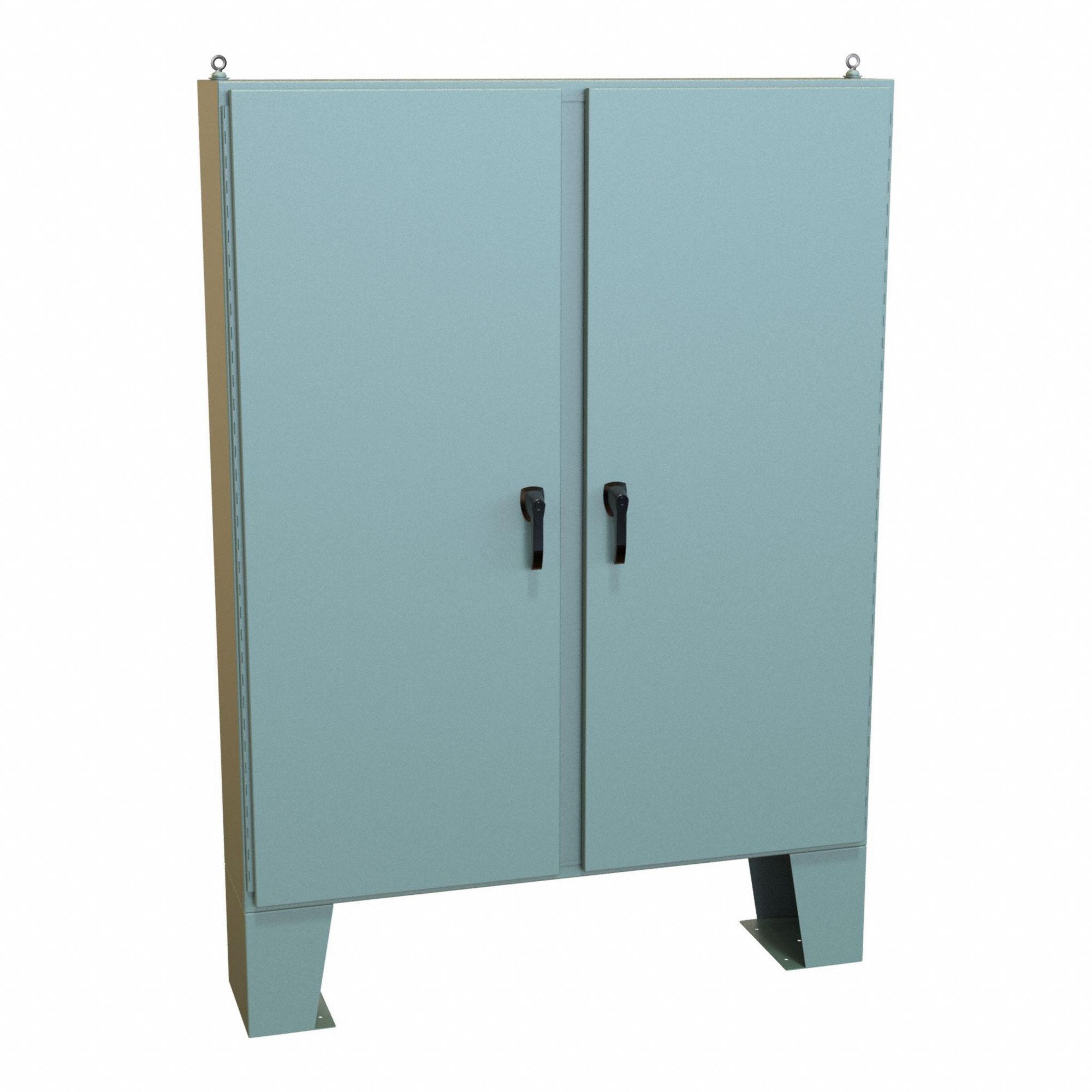 Electrical Enclosure: Steel, 72 in x 60 in x 13 in, NEMA 12/13/3R/4, w/Panel, Solid Cover