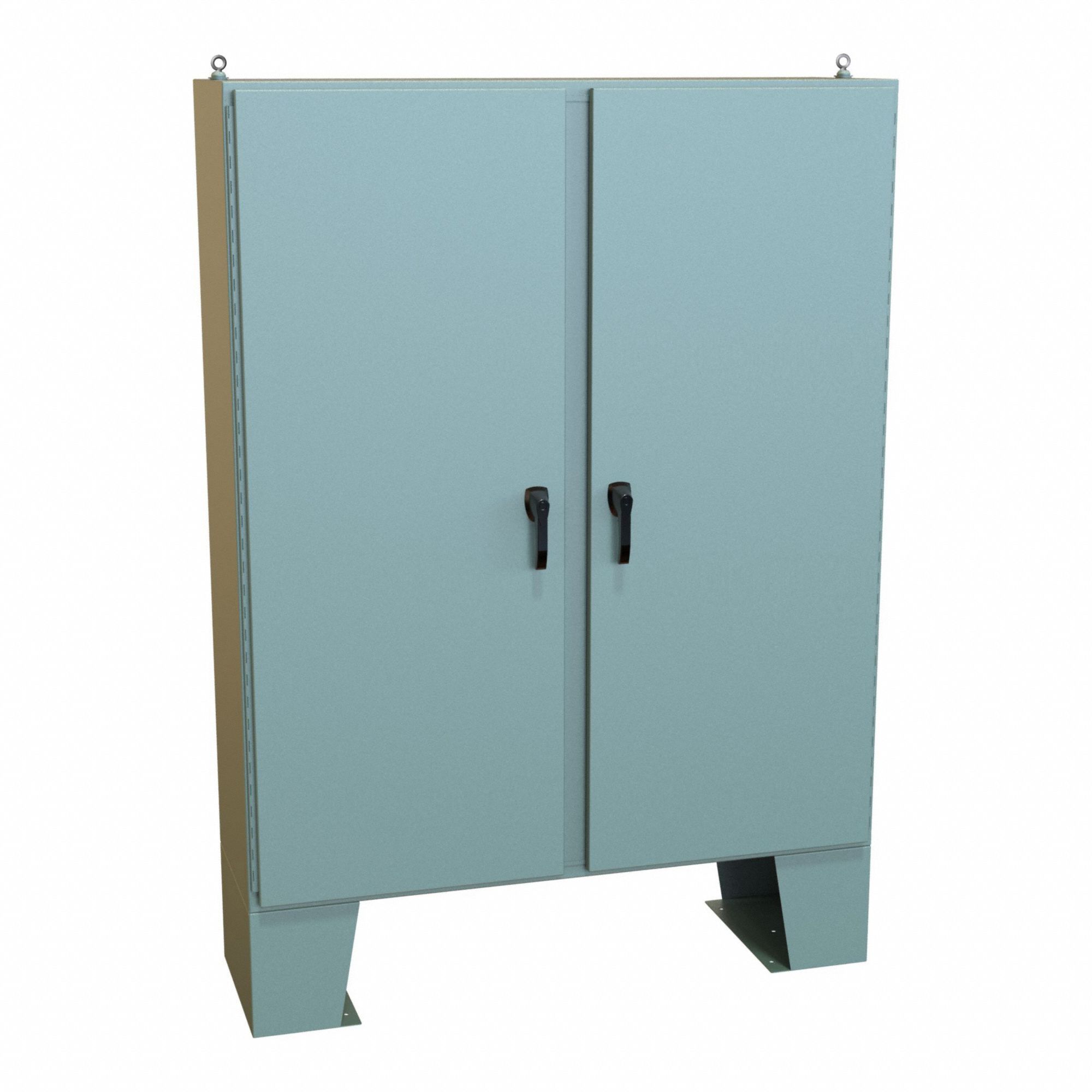 Electrical Enclosure: Steel, 72 in x 60 in x 19 in, NEMA 12/13/3R/4, w/Panel, Solid Cover