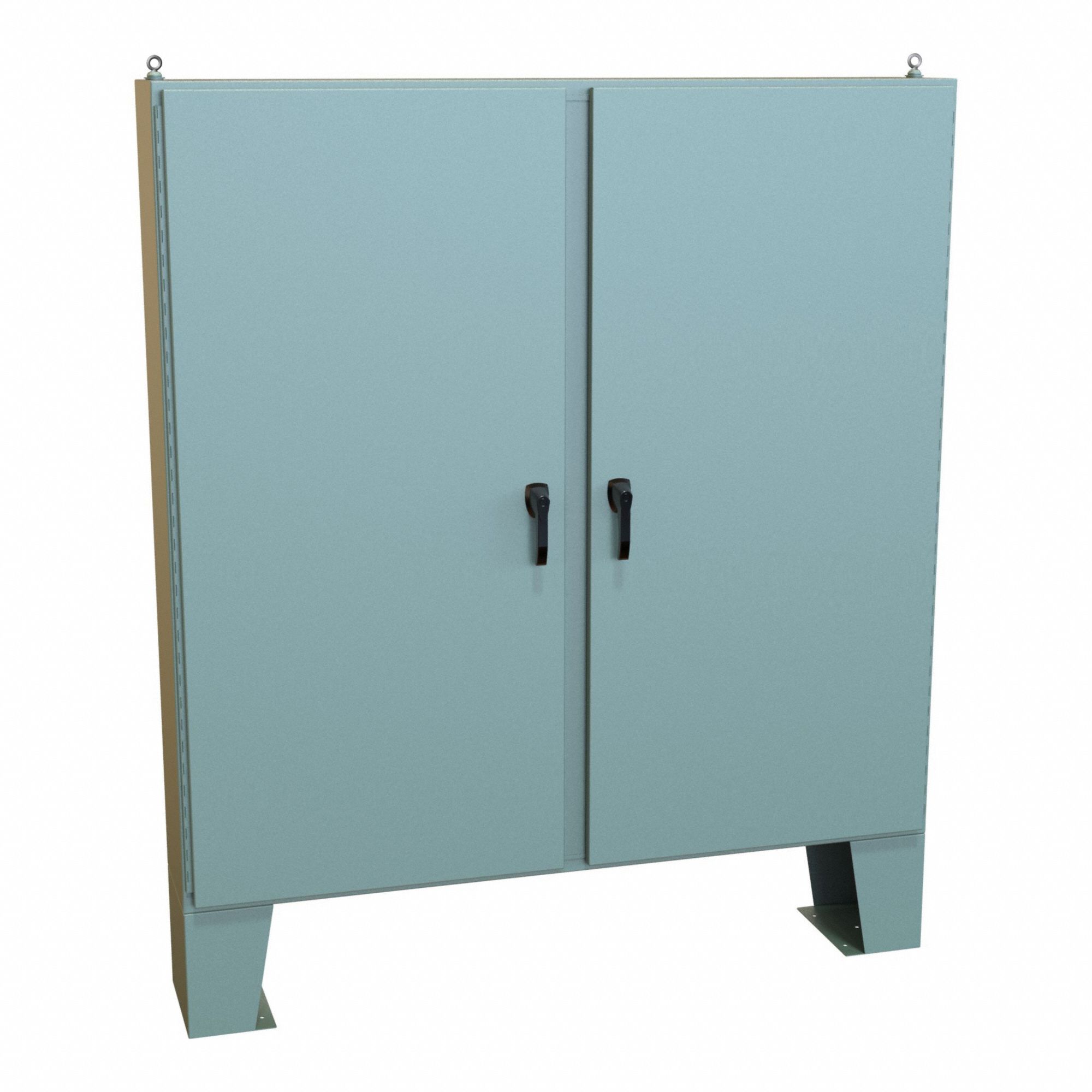 Electrical Enclosure: Steel, 72 in x 72 in x 13 in, NEMA 12/13/3R/4, w/Panel, Solid Cover