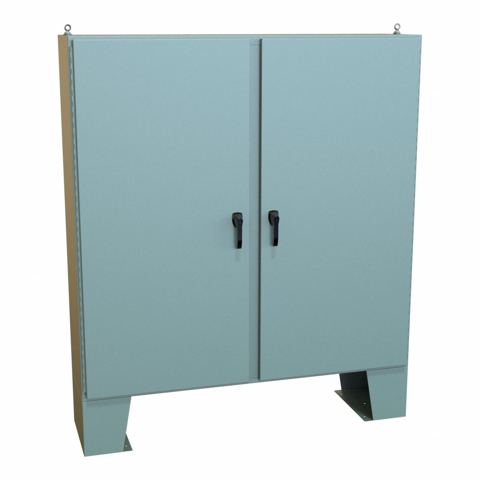Electrical Enclosure: Steel, 72 in x 72 in x 19 in, NEMA 12/13/3R/4, w/Panel, Solid Cover