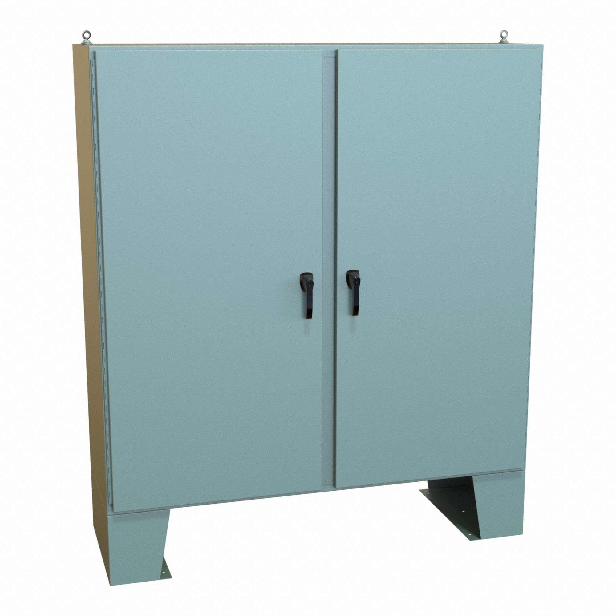 Electrical Enclosure: Steel, 72 in x 72 in x 25 in, NEMA 12/13/3R/4, w/Panel, Solid Cover