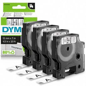 Label/RibbonCartridge White 1/2inW PK4