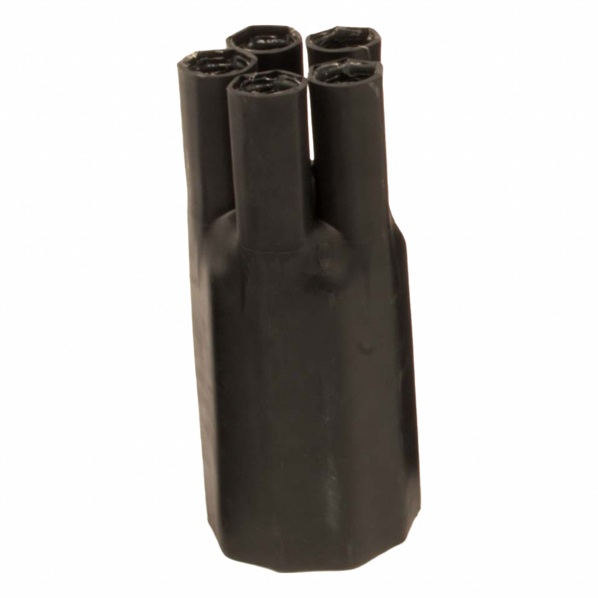 Heat Shrink Breakout Boots: 10 Pk, 2.16 in I.D. Before Shrinking, 5.9 in Lg, Black