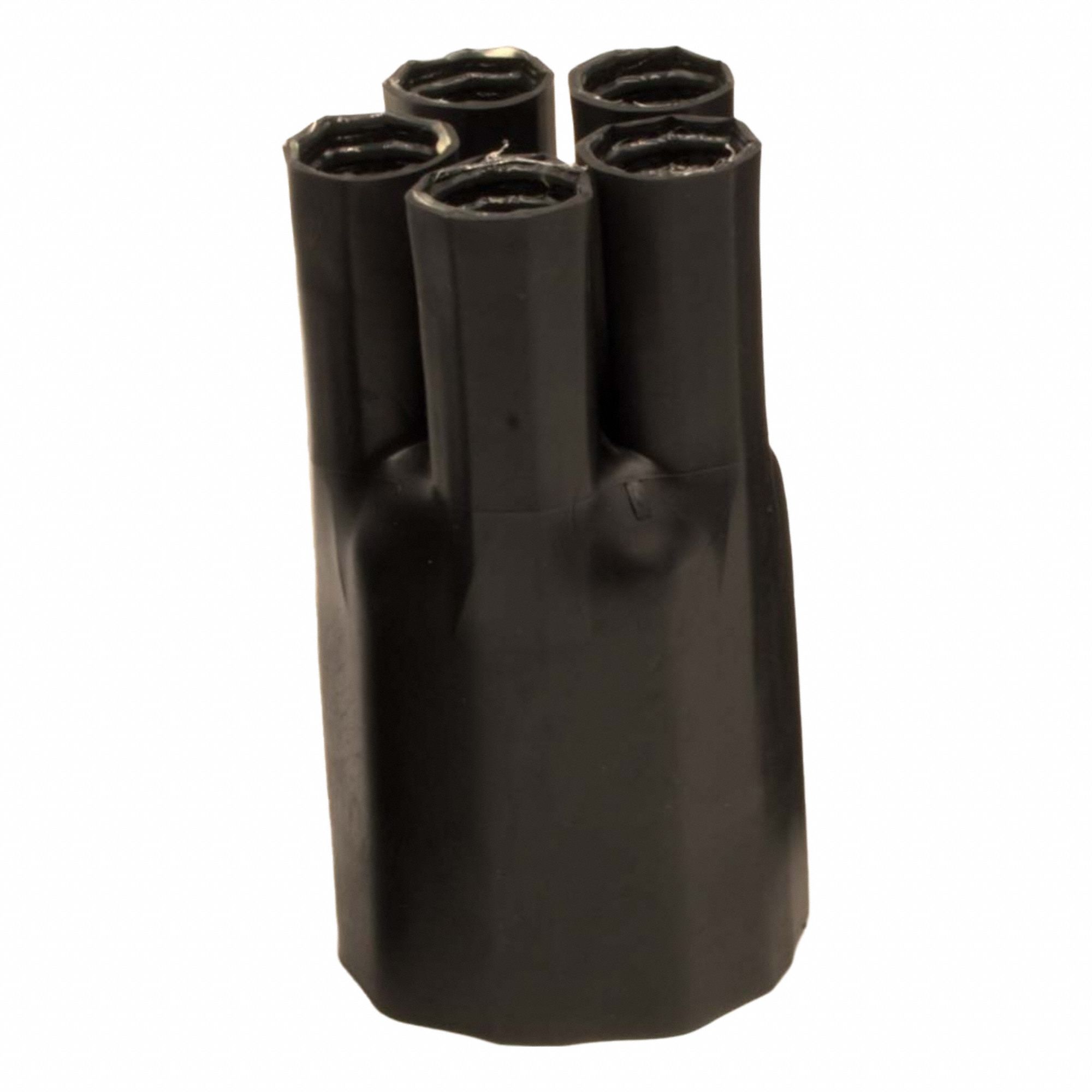 Heat Shrink Breakout Boots: 10 Pk, 3.14 in I.D. Before Shrinking, 6.9 in Lg, Black