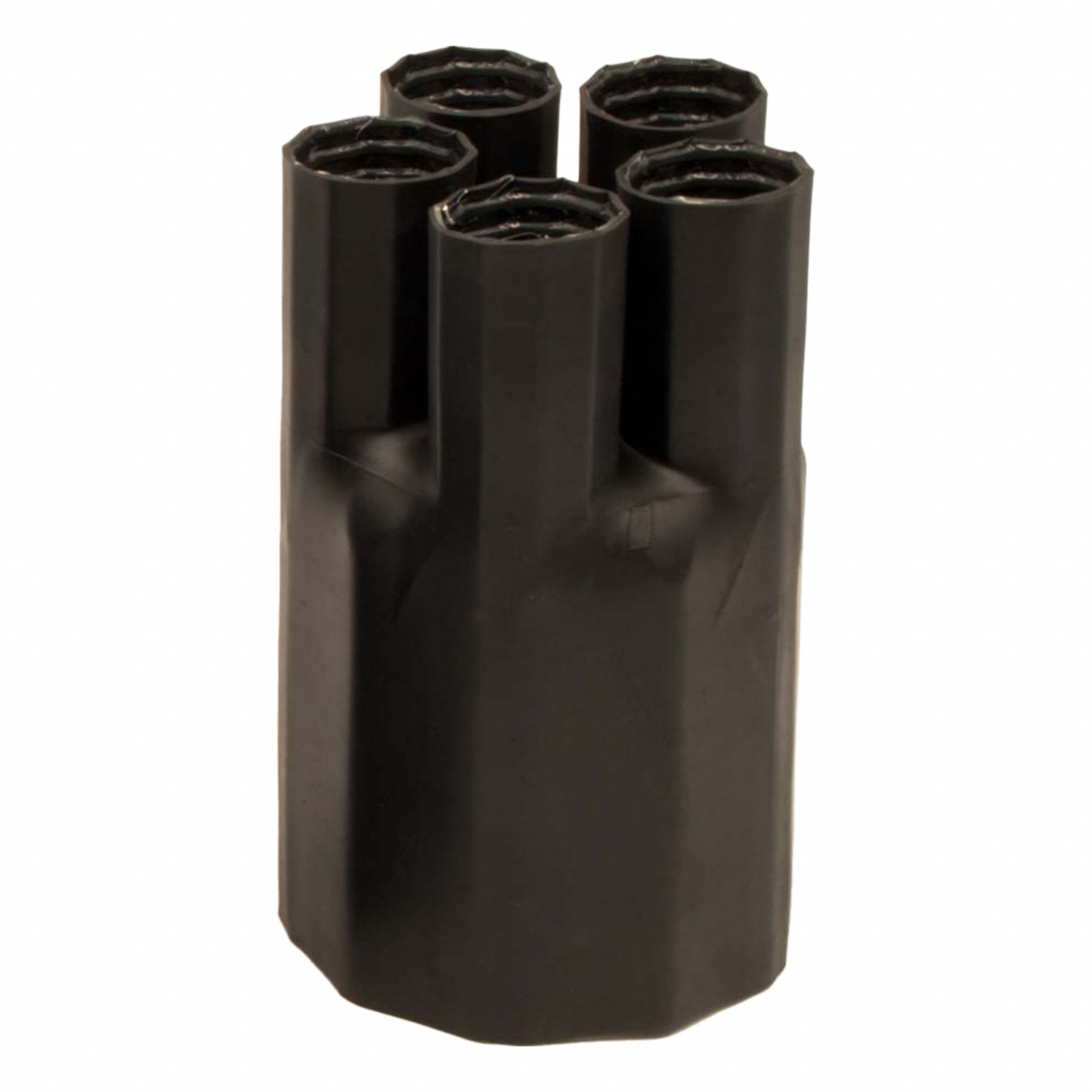 Heat Shrink Breakout Boots: 10 Pk, 3.93 in I.D. Before Shrinking, 7.7 in Lg, Black