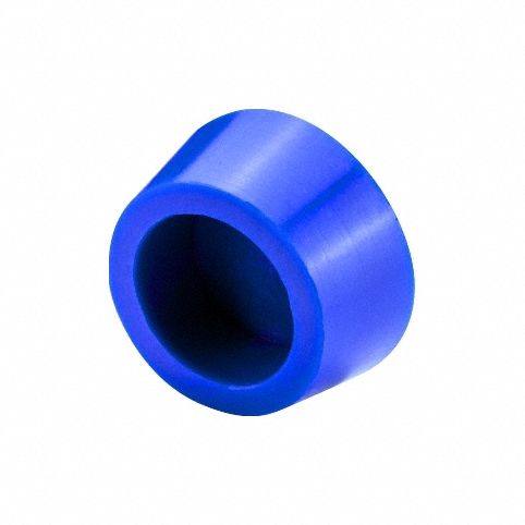 Tapered Plugs: Silicone, For 1.187 in to 1.437 in Hole, Dark Blue, 1.437 in Plug Dia at Top, 20 PK