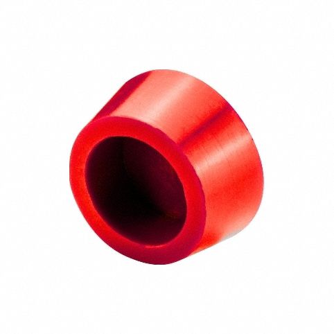 Tapered Plugs: Silicone, For 1.469 in to 1.75 in Hole, Red, 1.75 in Plug Dia at Top, Hollow, 20 PK