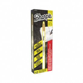 Marker: Marking Crayon, 1/4 in Tip Wd, Bullet, White, Wax, White, 12 PK