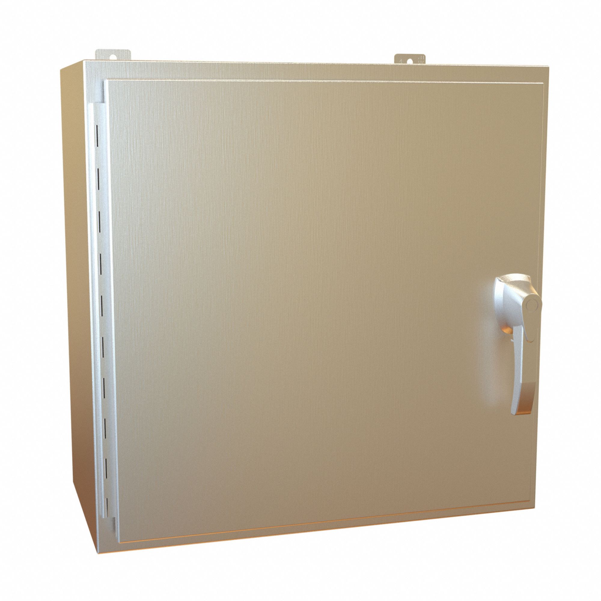 Electrical Enclosure: Stainless Steel, 24 in x 24 in x 12 in, NEMA 12/13/3R/4/4X, Hinged