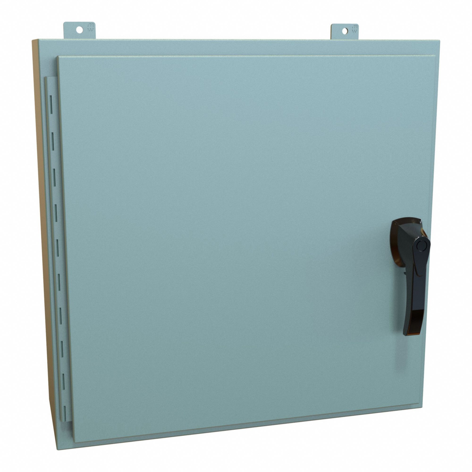 Enclosure: Steel, 24 in x 24 in x 8 in, NEMA 12/13/3R/4, Solid Cover, Hinged