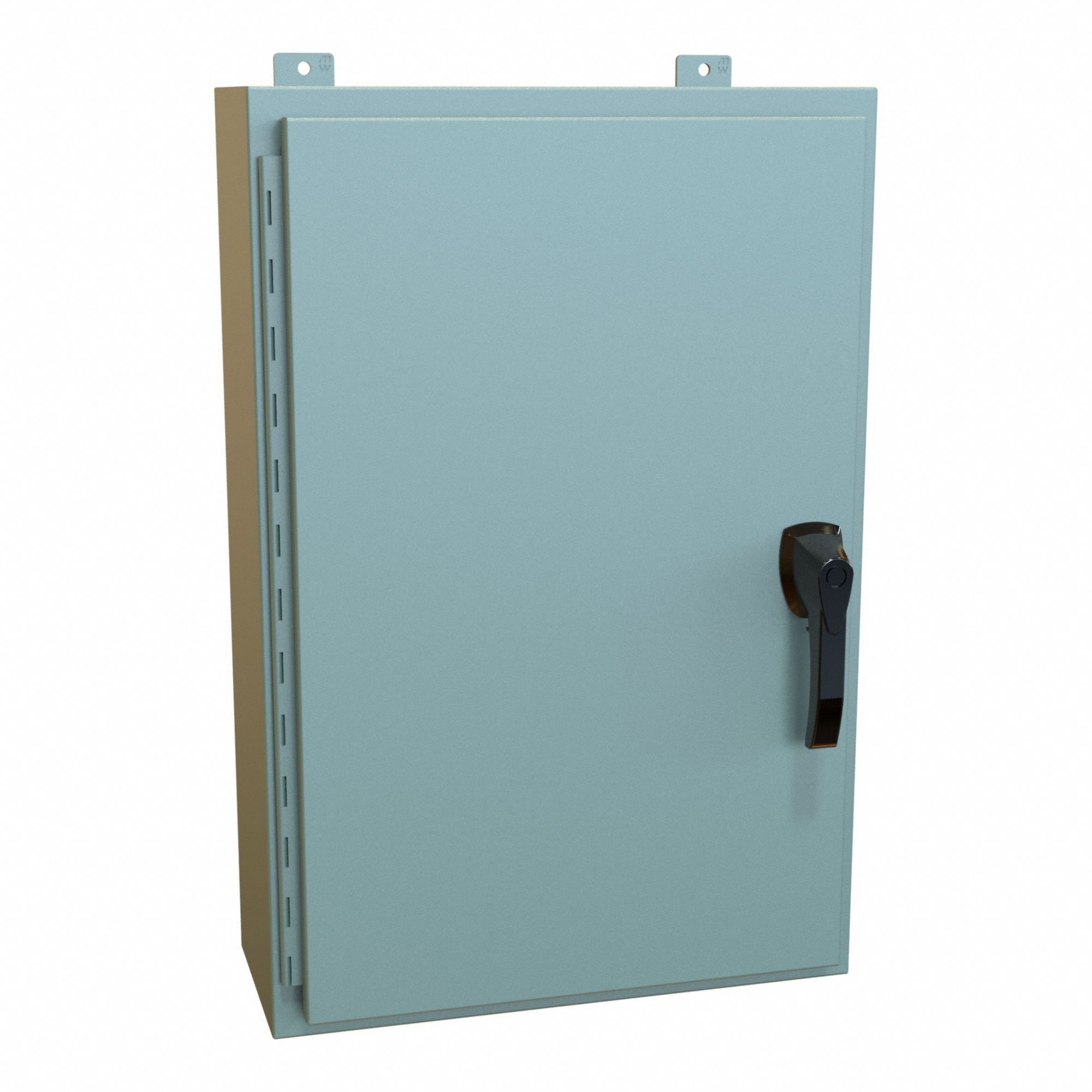 Enclosure: Steel, 30 in x 20 in x 8 in, NEMA 12/13/3R/4, Solid Cover, Hinged