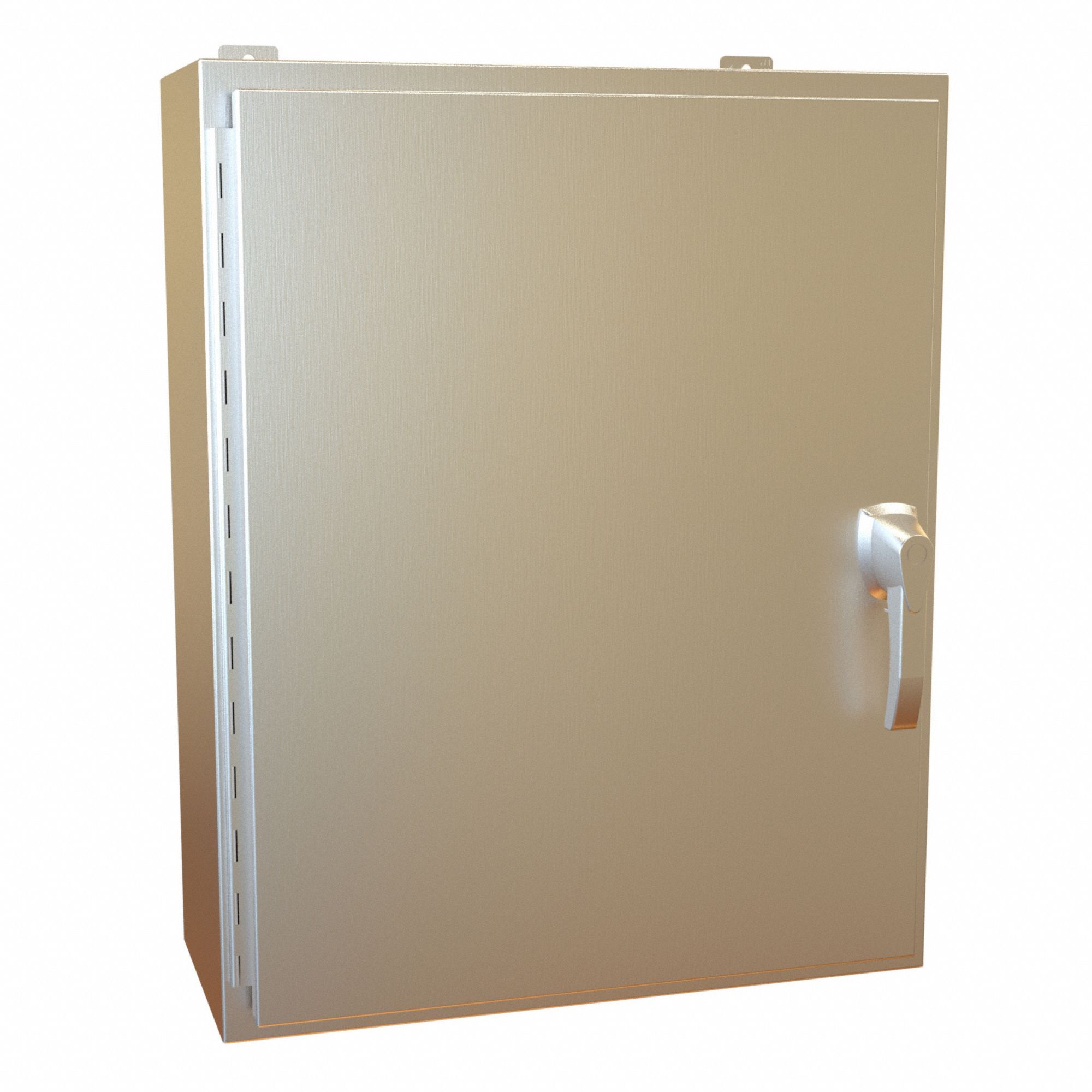 Electrical Enclosure: Stainless Steel, 30 in x 24 in x 10 in, NEMA 12/13/3R/4/4X, Hinged
