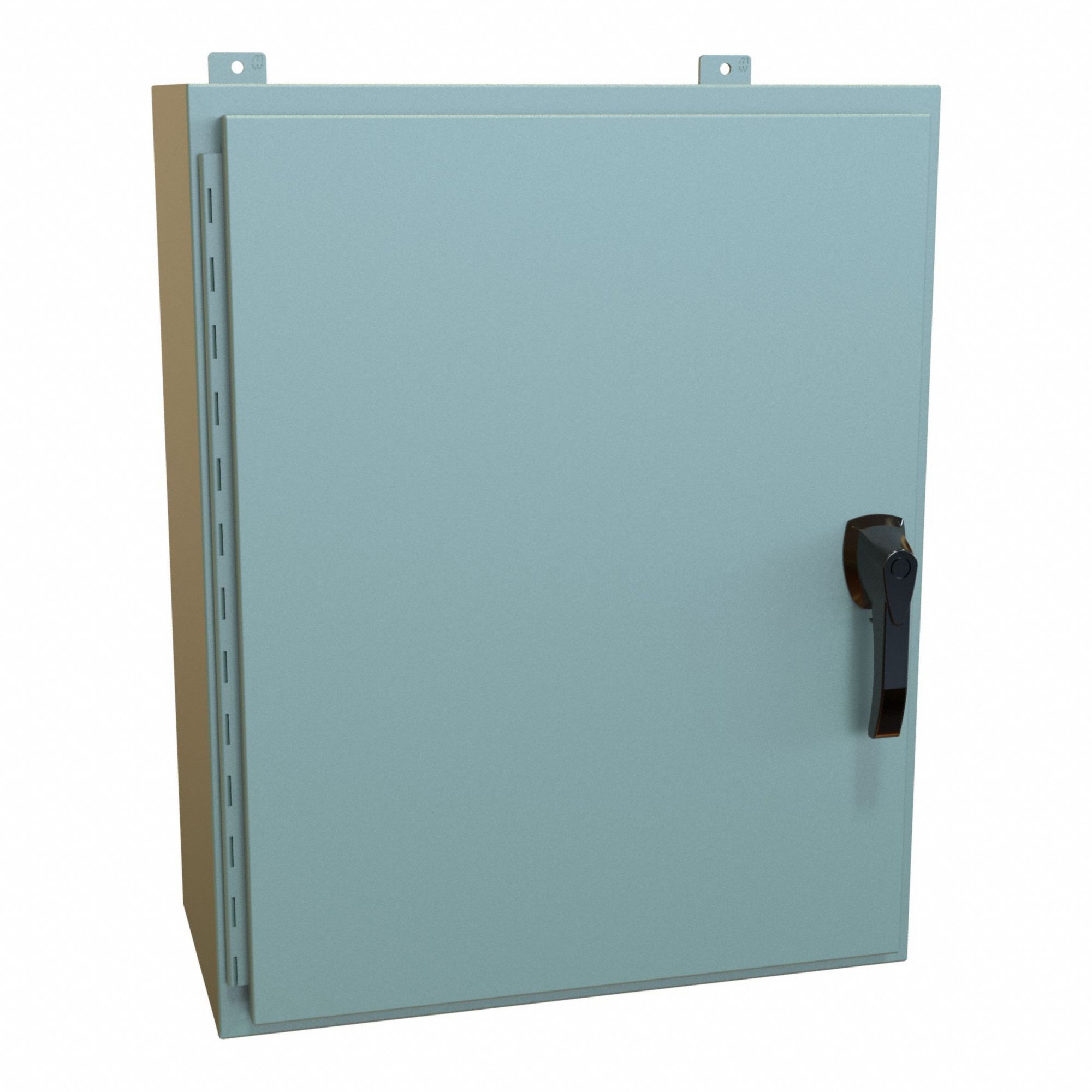 Enclosure: Steel, 30 in x 24 in x 12 in, NEMA 12/13/3R/4, Solid Cover, Hinged