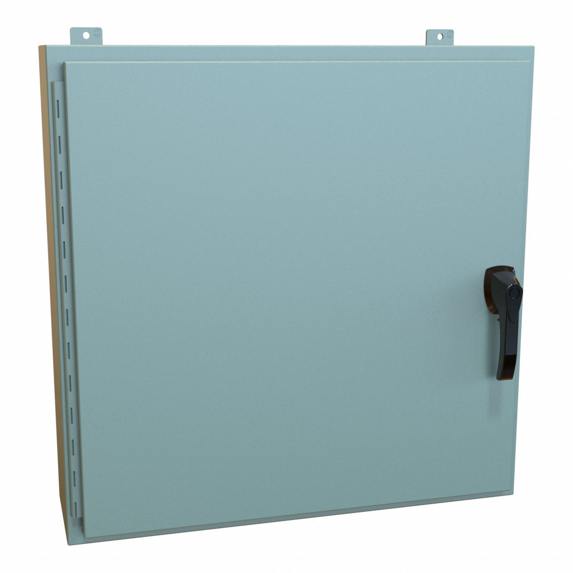 Enclosure: Steel, 30 in x 30 in x 8 in, NEMA 12/13/3R/4, Solid Cover, Hinged