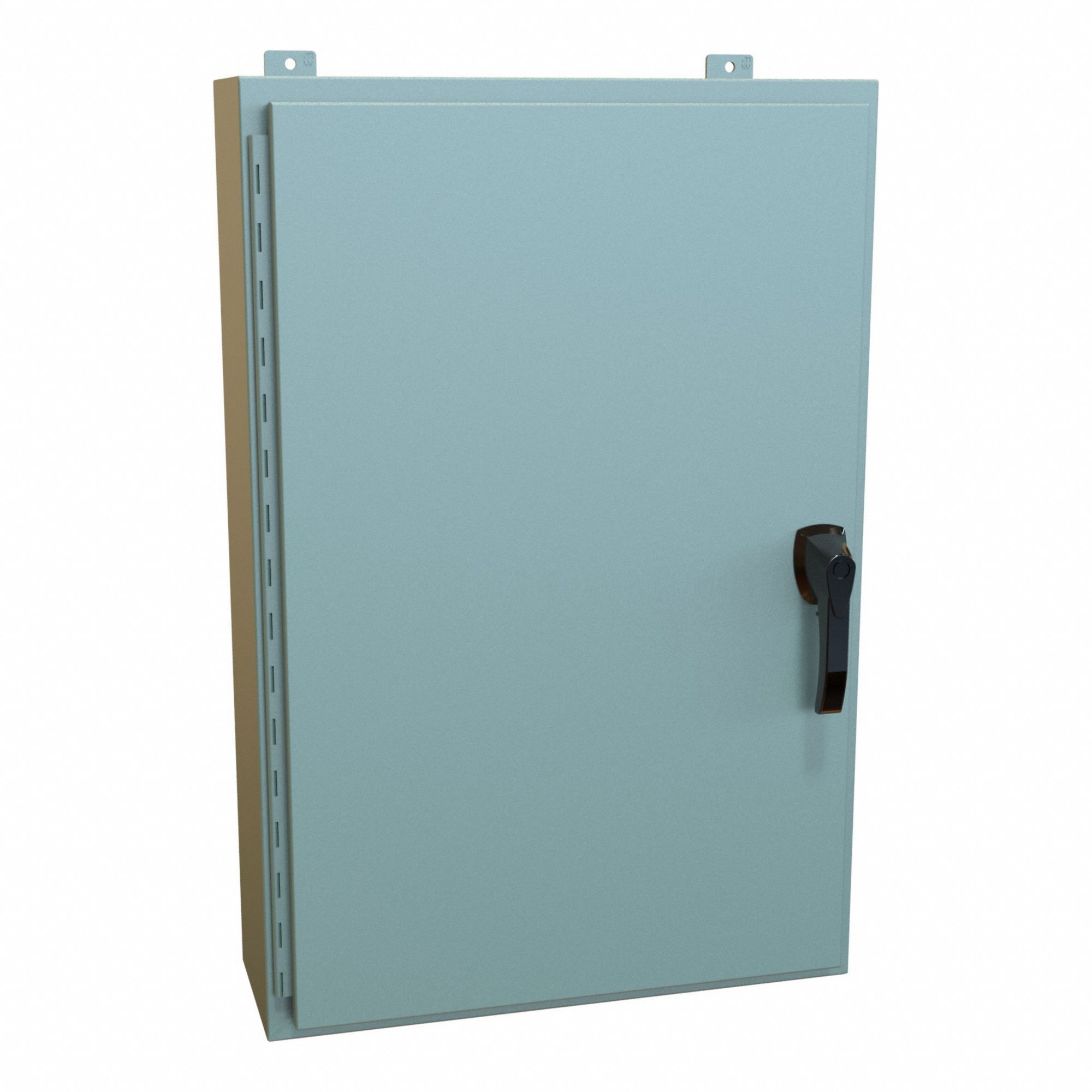 Enclosure: Steel, 36 in x 24 in x 8 in, NEMA 12/13/3R/4, Solid Cover, Hinged