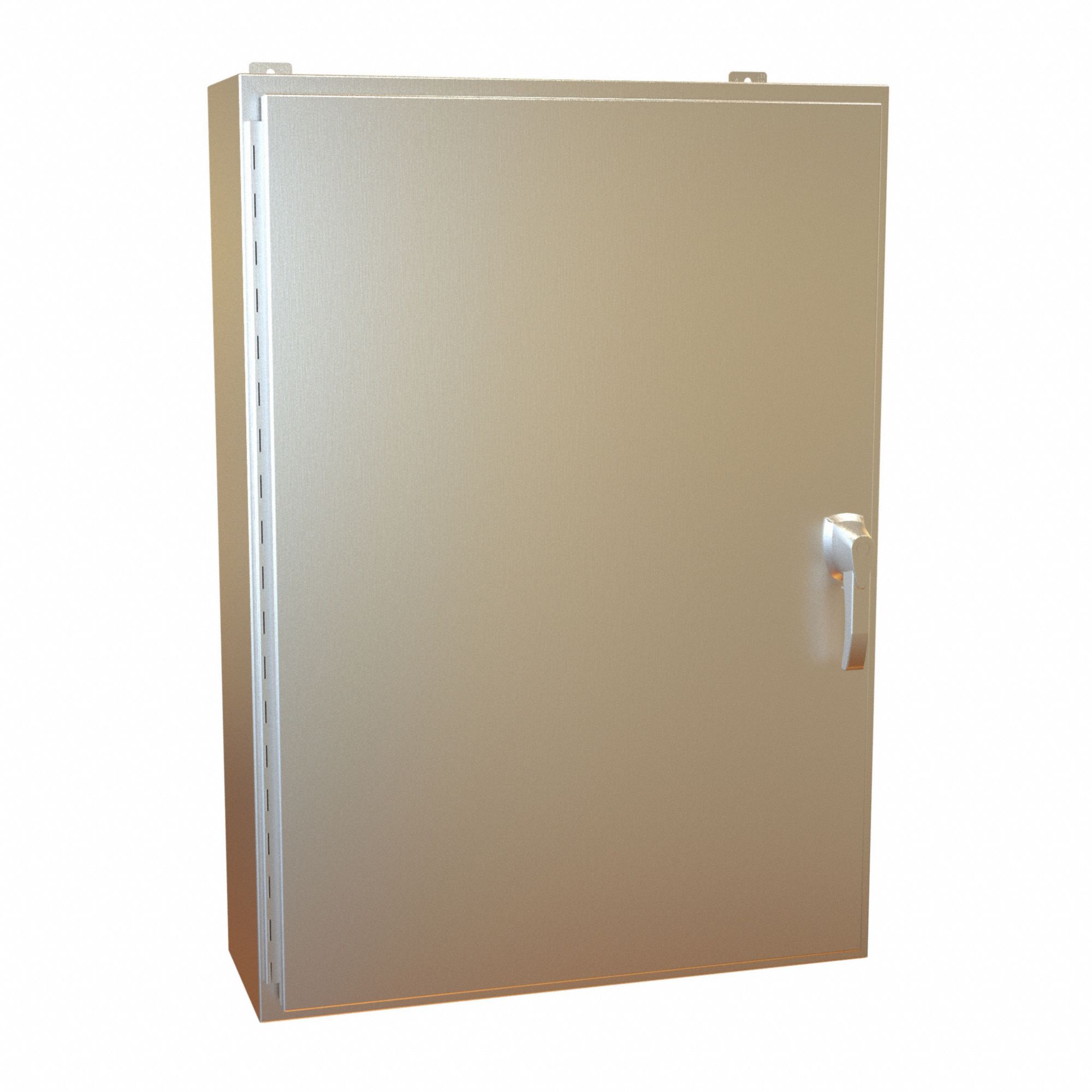 Electrical Enclosure: Stainless Steel, 42 in x 30 in x 10 in, NEMA 12/13/3R/4/4X, Hinged