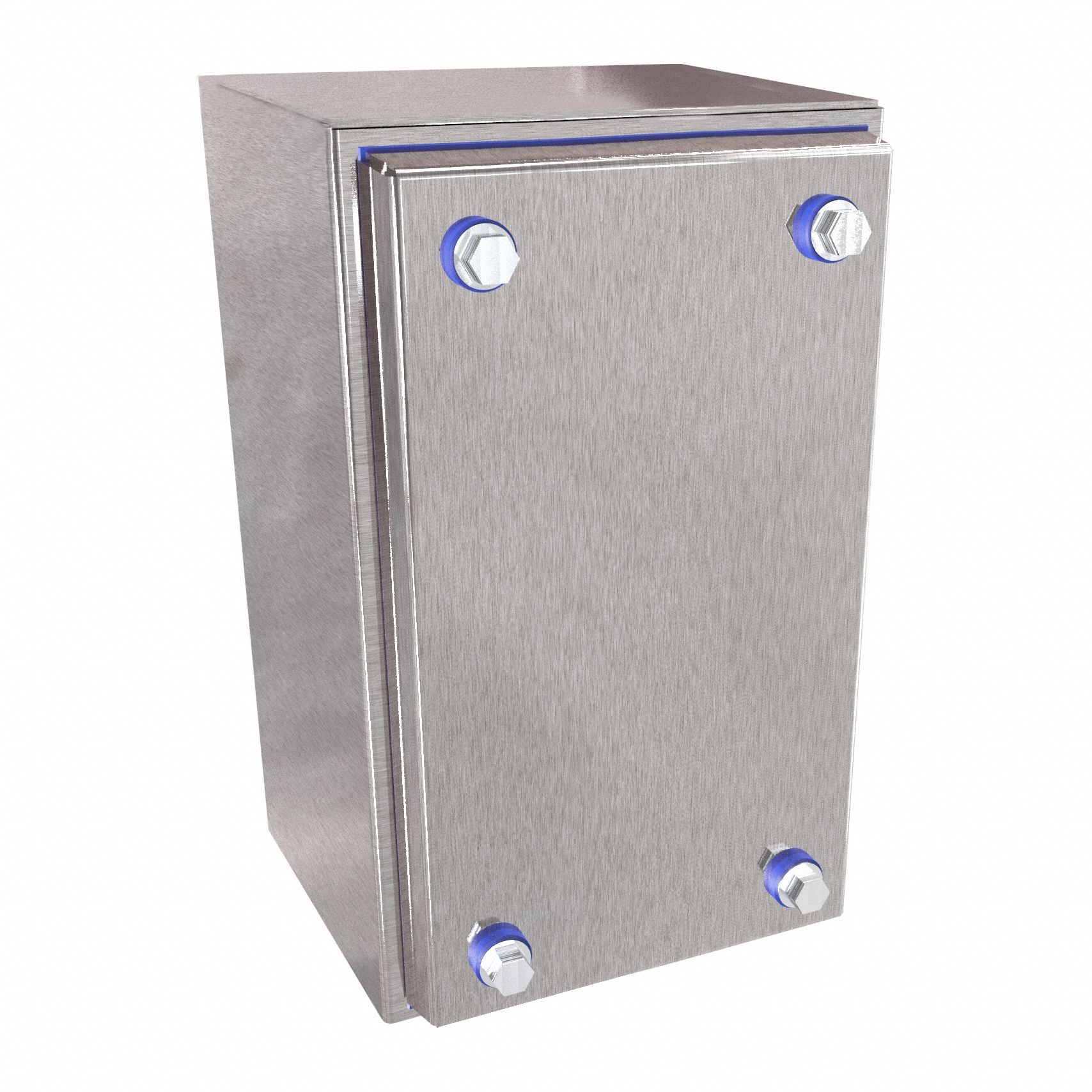 Enclosure: 304 Stainless Steel, 7 in x 4 in x 4 in, NEMA 12/3R/4/4X, Solid Cover, Screw On