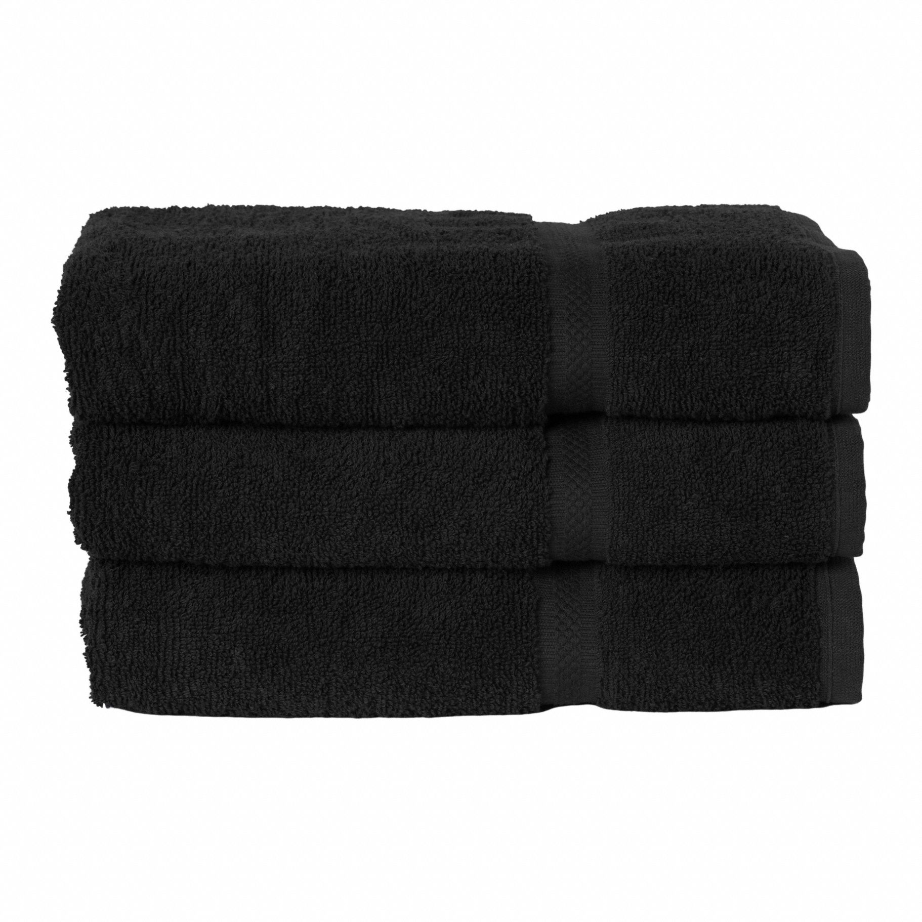 Bath Towel: Black, 52 in Overall Lg, 27 in Overall Wd, 14 lb/dozen, 100% Cotton Material