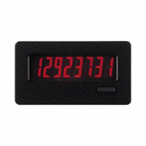 Counter: Hour Meters, DIN Track Mounting, 1 1/8 in x 2 in, UL, LCD, 10, 000 Counts/Second