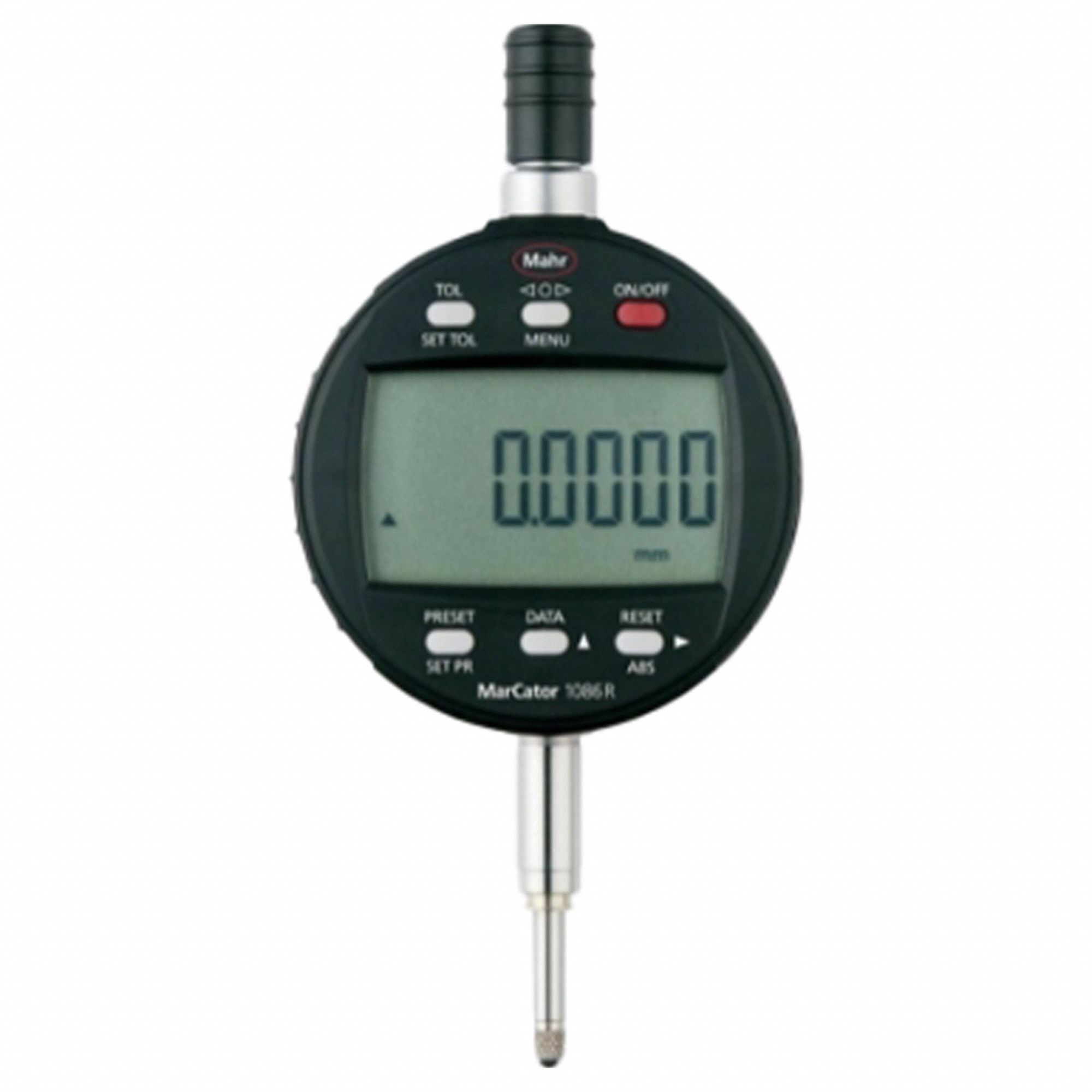 Digital Thickness Gauge: 0.00002 in to 1 in /0.0005 mm to 25 mm, Inch/Metric