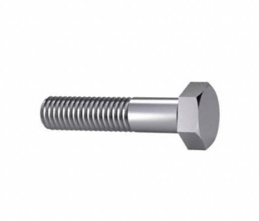 Hex Head Cap Screw: Stainless Steel, A2, Plain, 1/4"-20, Coarse, 1 5/8 in lg, Inch, 100 PK