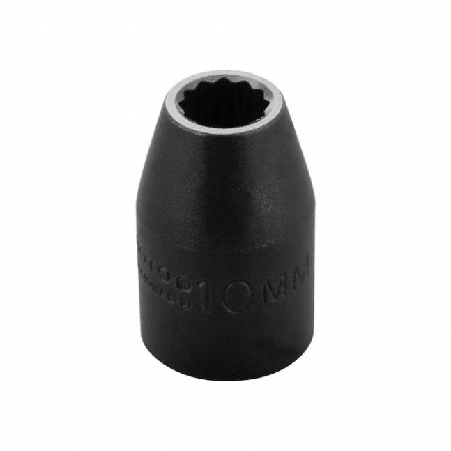 Impact Socket: 1/2 in Drive Size, Metric, 17 mm Socket Size, 6-Point, Std, 1 1/2 in Overall Lg