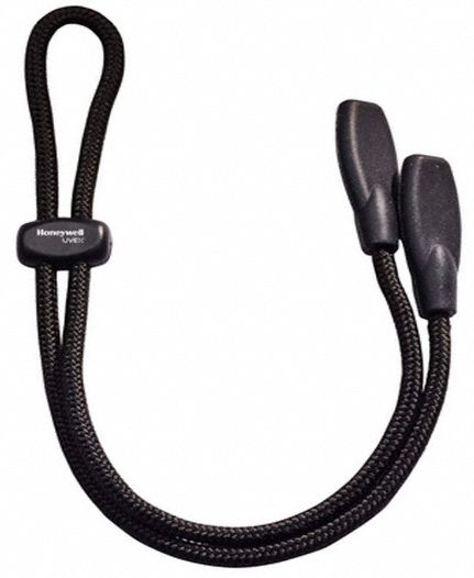 Eyewear Retainer: Logo, 25 in Overall Lg, Black, Slip-On