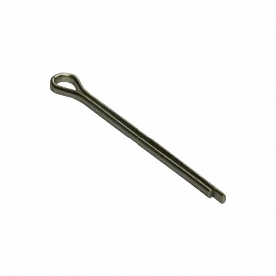 Cotter Pin: Extended Prong, Inch, 1/16 in Pin Dia, Steel, Ungraded, Zinc Plated, 500 PK