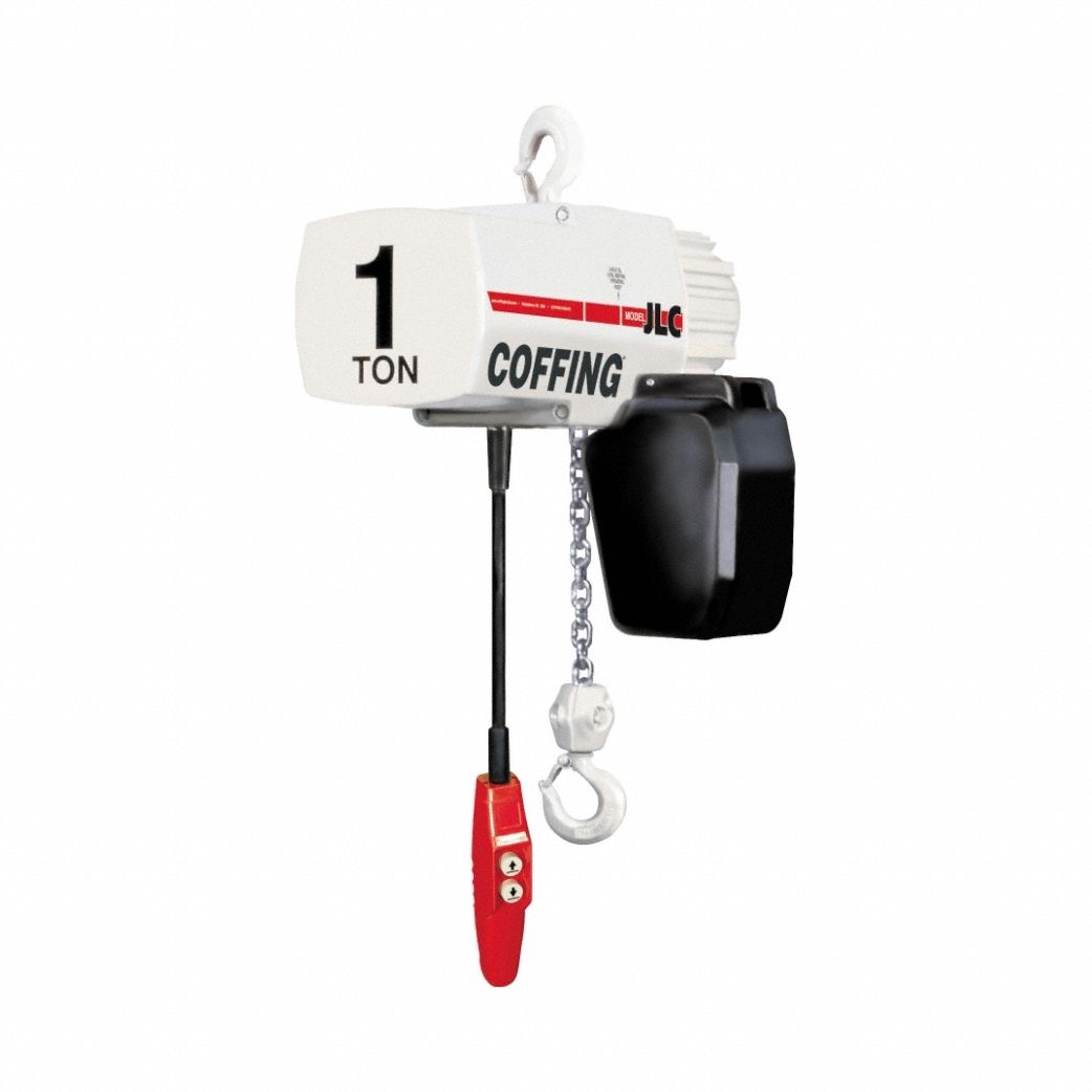 Electric Chain Hoist: H4 - Heavy Duty, 230/460V AC, Hook Mounted - No Trolley, 1 Speeds