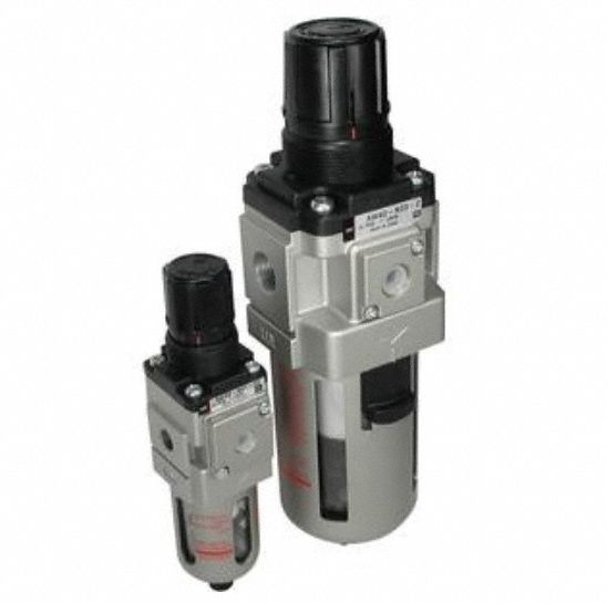 Filter Regulator: AW-D Series, 1/2 in G, 5 micron, 1 MPa Max Op Pressure, Auto Drain