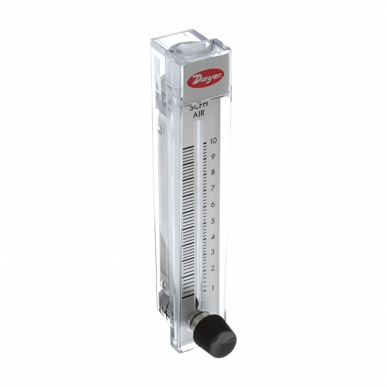 Flowmeter: Variable Area Flowmeter, Variable Area, Panel Mount, Vertical, Gallons/Liters, FNPT