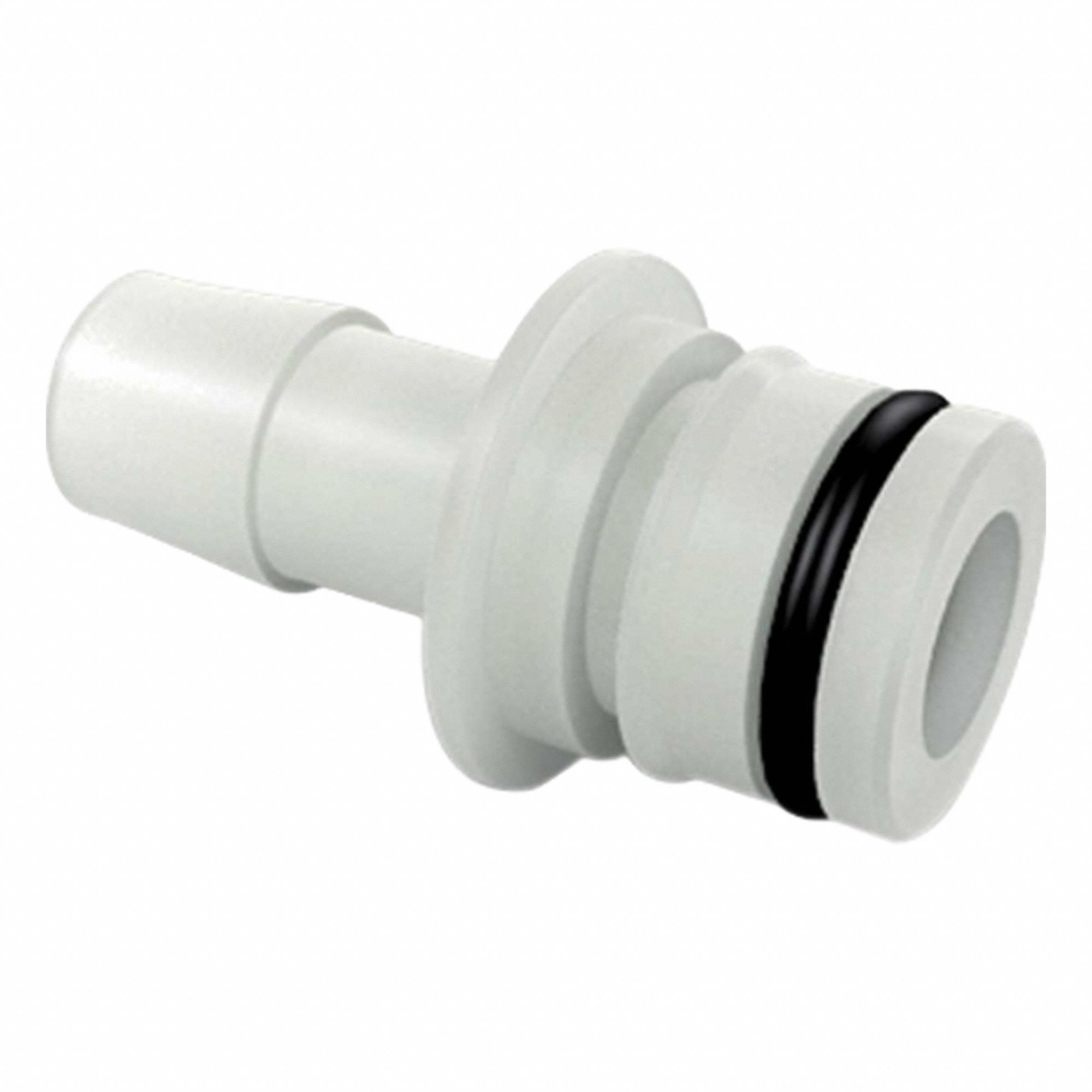 Fittings: Pump Fittings, FP-5CH38-RT, Nylon, 3/8 in Connection Dia, Barbed/Quick Connect