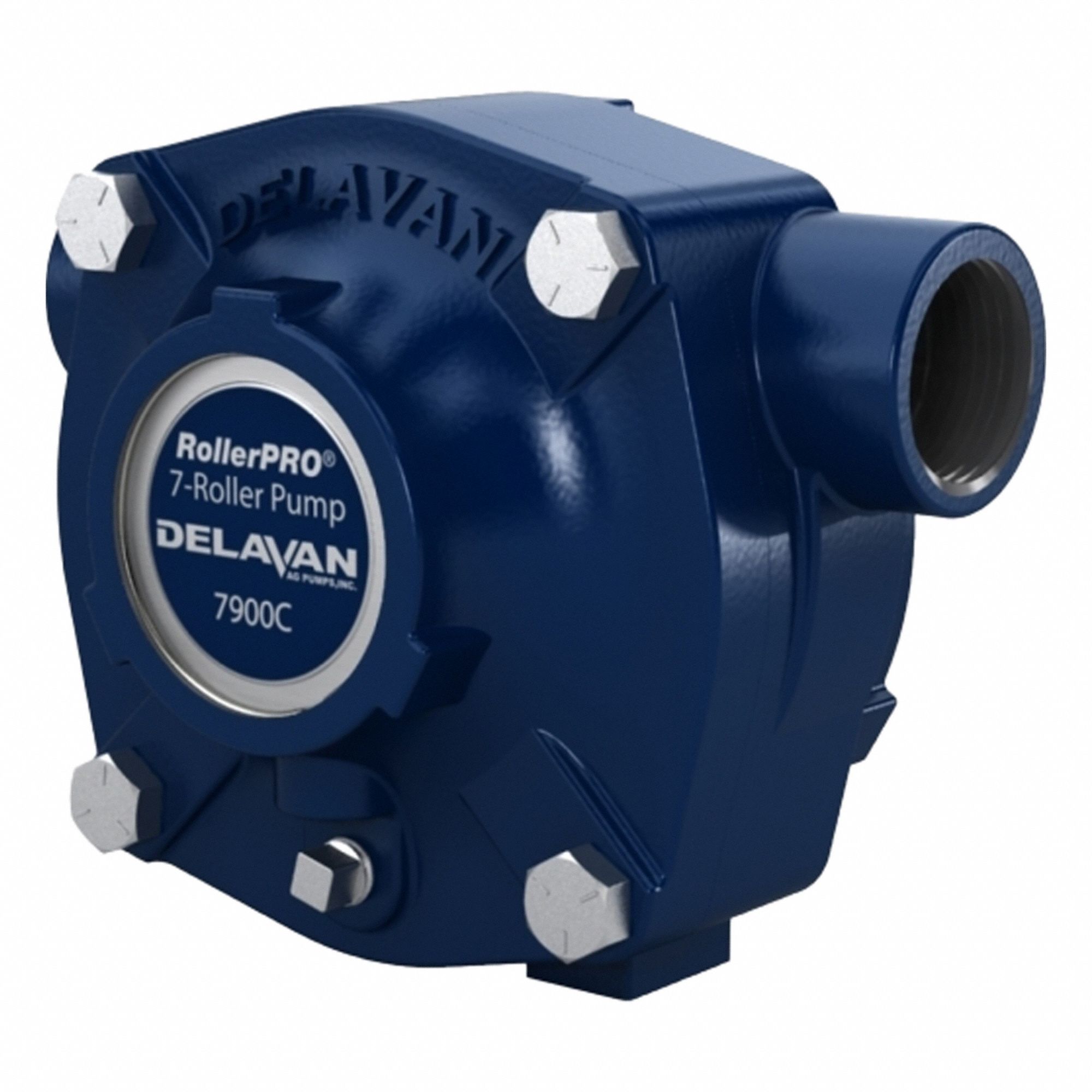 Roller Spray Pump: CI Housing, 7 Rollers, PP Coated Steel Rollers, 22.5 gpm, CCW, 150 psi