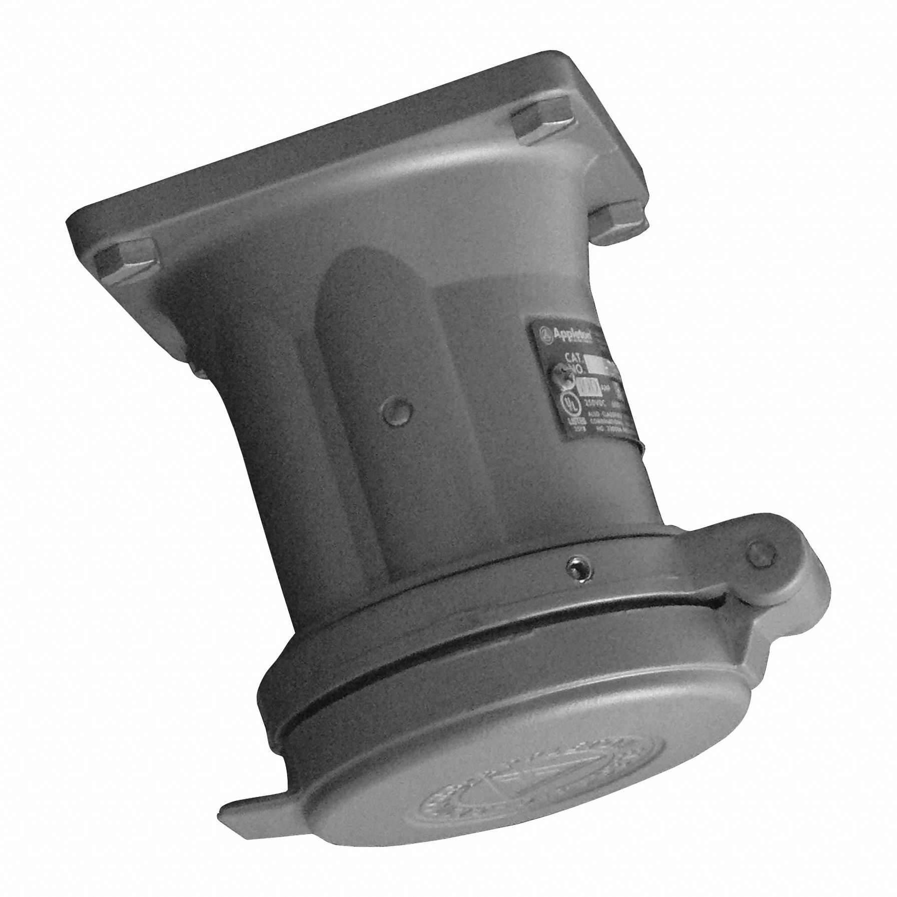 APPLETON ELECTRIC, Gray, 250V DC/600V AC, Pin and Sleeve Receptacle ...