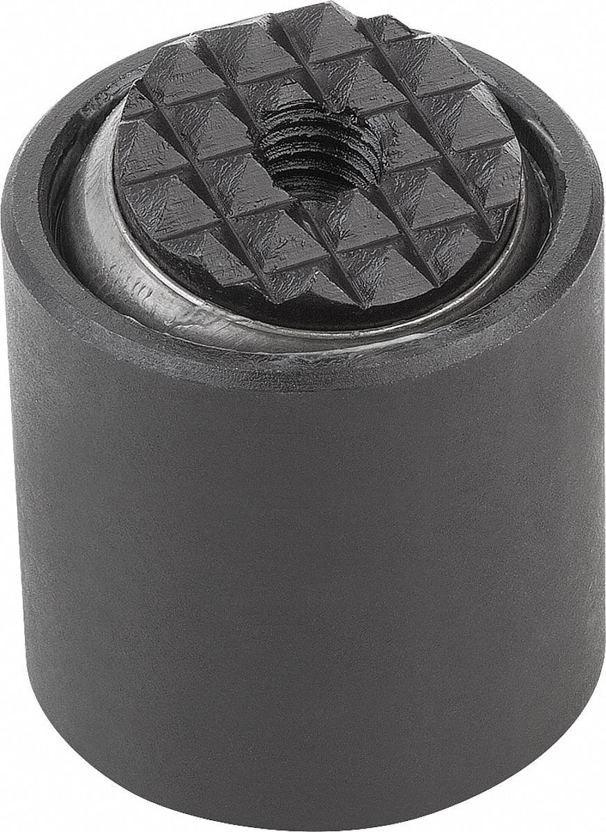 KIPP, M8, 8 mm Tap Dp, Tapped Gripper w/Serrated Pad 801Y68K0285