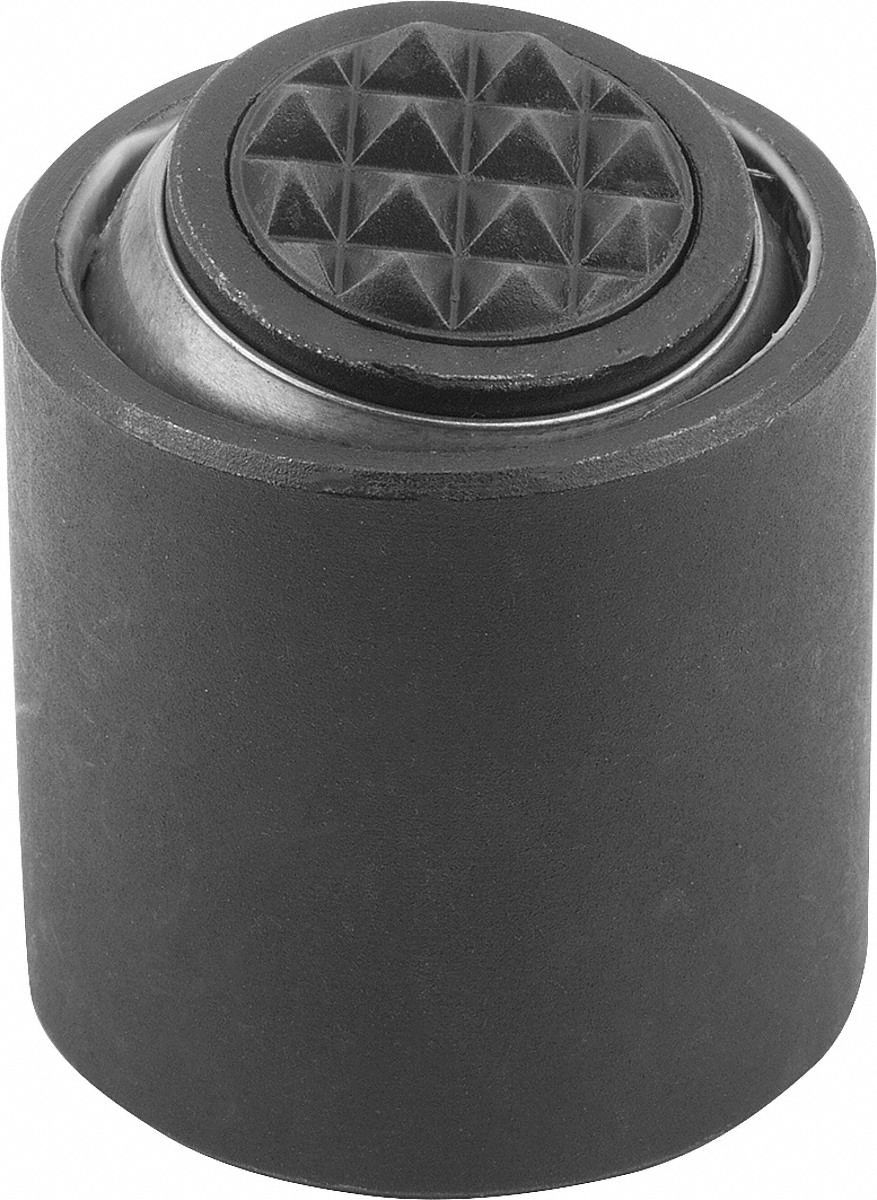 Tapped Gripper w/Serrated Pad: Carbide-Tipped, M10, 16 mm Pad Dia, 58 kN Max Load, 24 mm OD