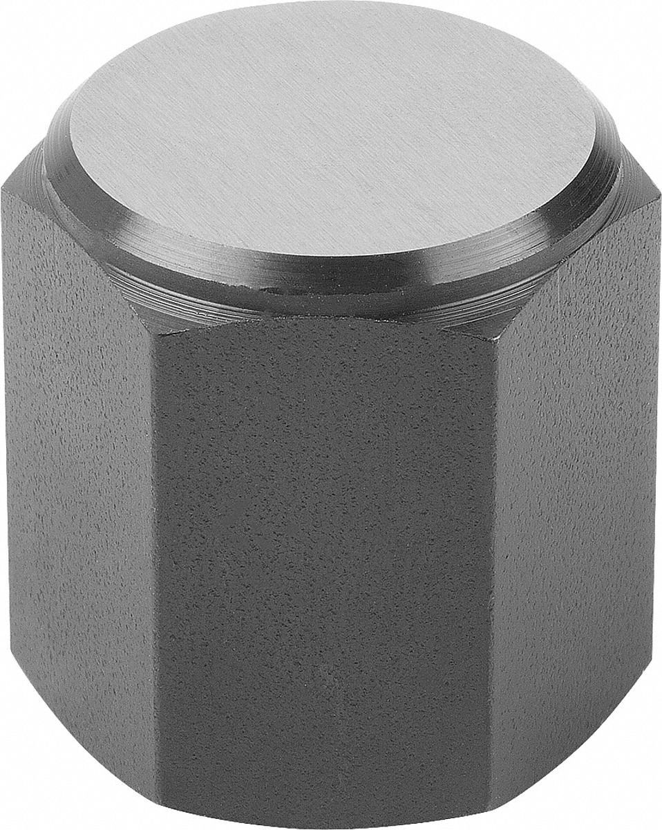 Tapped Positioning Foot w/Flat Face: Internal Threads, Flat, M10 Thread Size, 10 mm Thread Lg