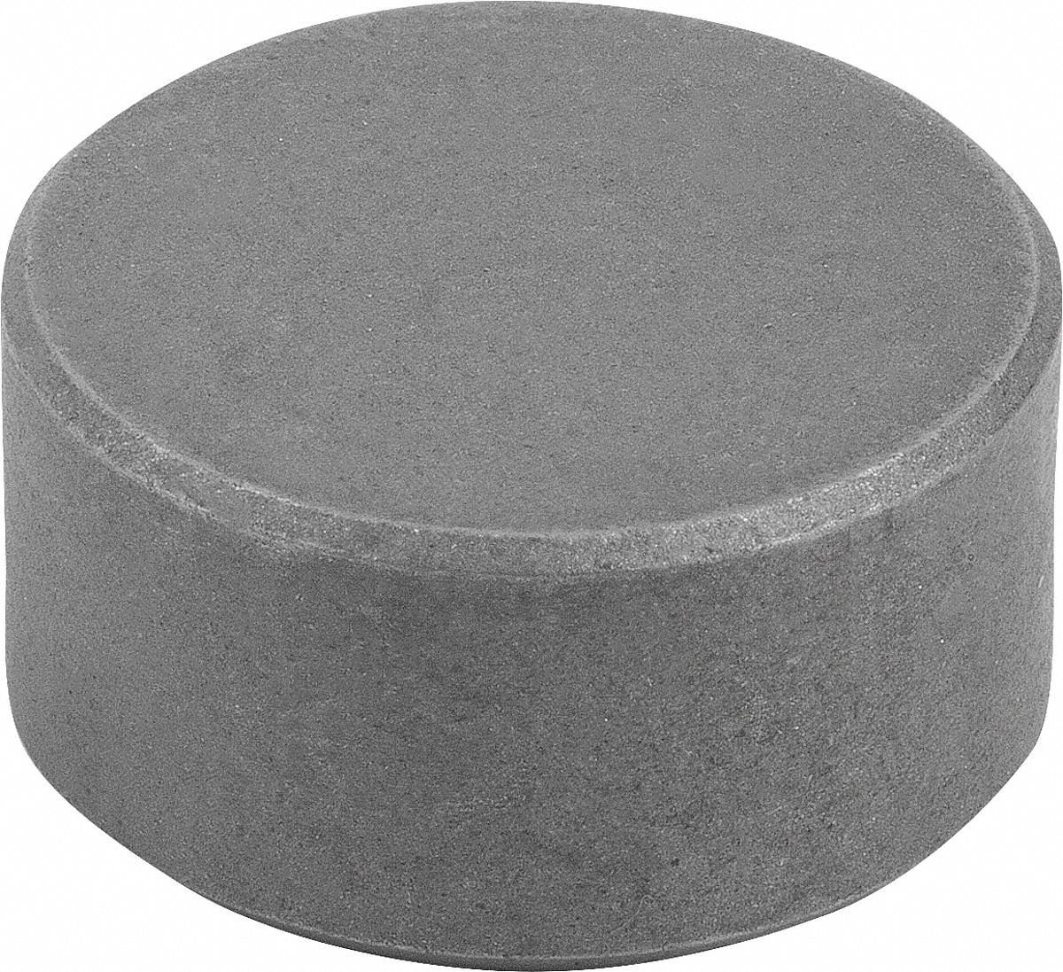 Through-Hole Tapped Gripper w/Flat Face: 10 mm Dia, M5, 10 mm Ht, Flat Face