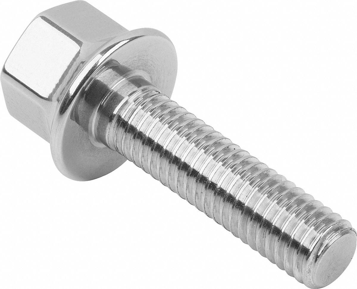 Hygienic USIT Hex Head Screw: Stainless Steel, Fully Threaded, M16, 30 mm Fastener Lg, Grade 316L