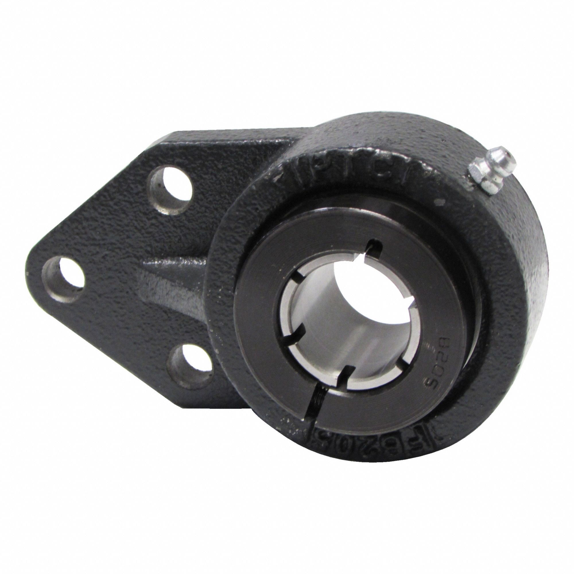 Flange Mount Bearings: Radial Ball, 1 1/2 in Bore, Cast Iron, Concentric Collar