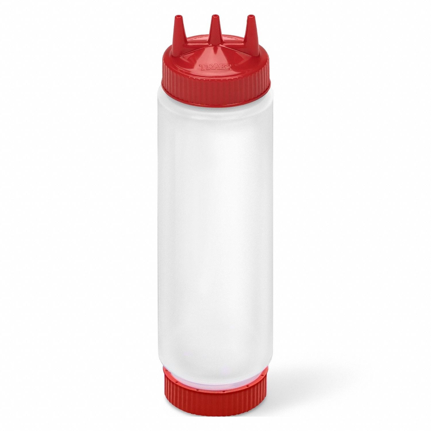 Squeeze Bottle Clear/Red Polyethylene